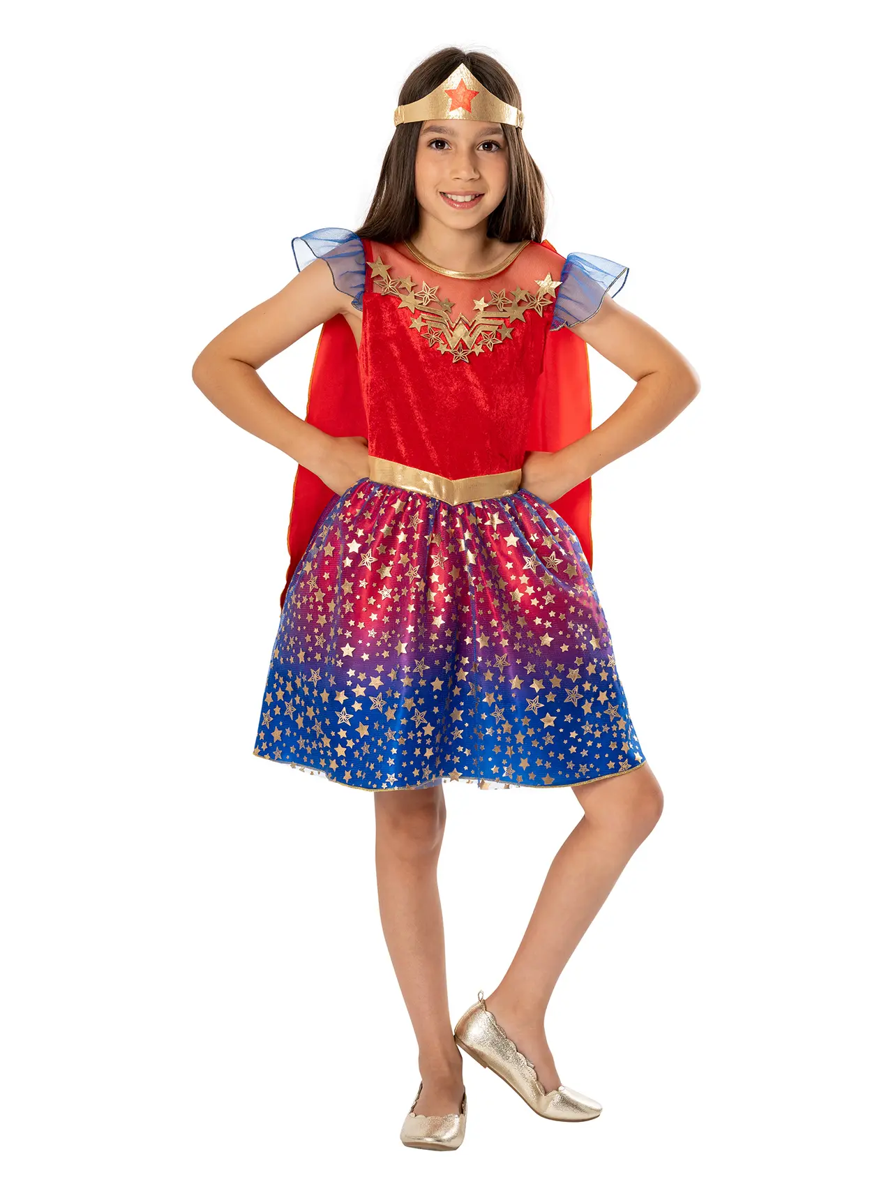 Wonder Woman Deluxe – kostume til piger, 3-10 år
