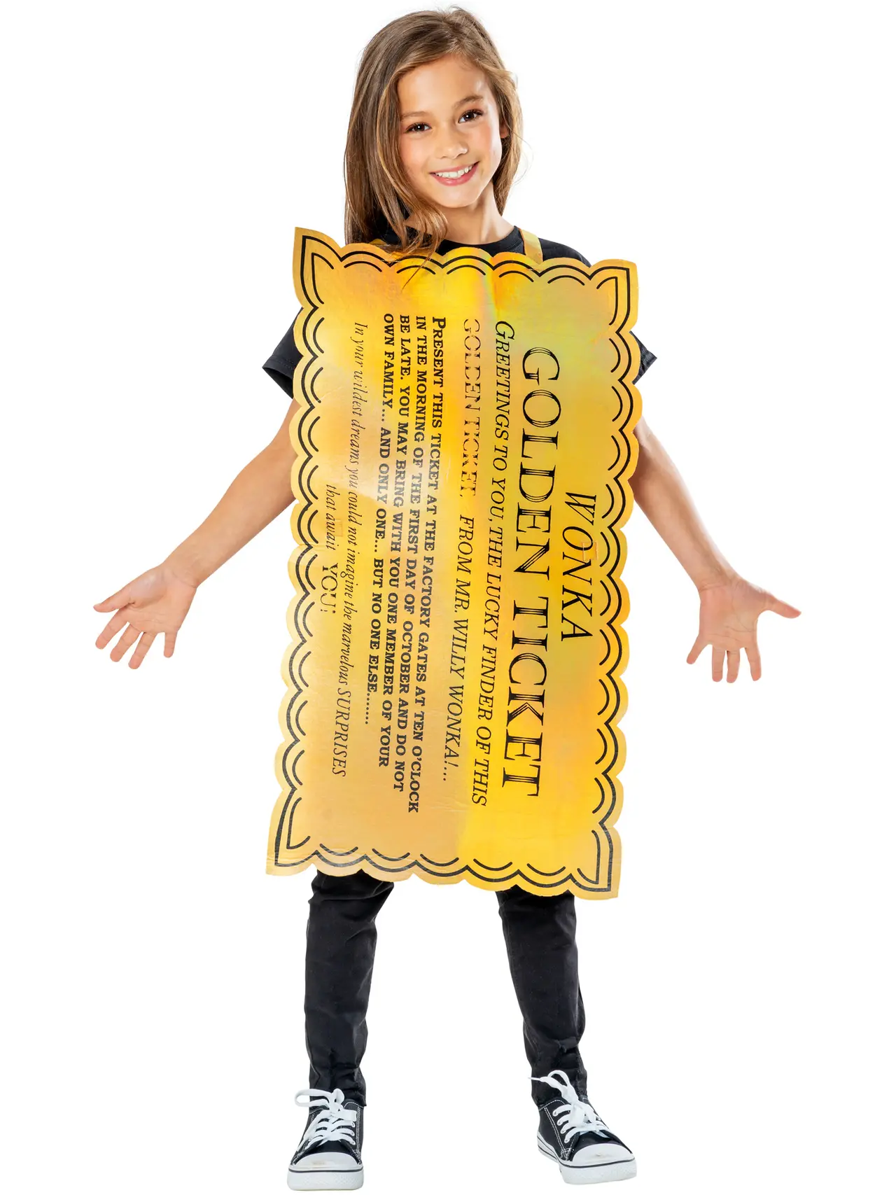 Willy Wonka gylden billet – kostume til drenge