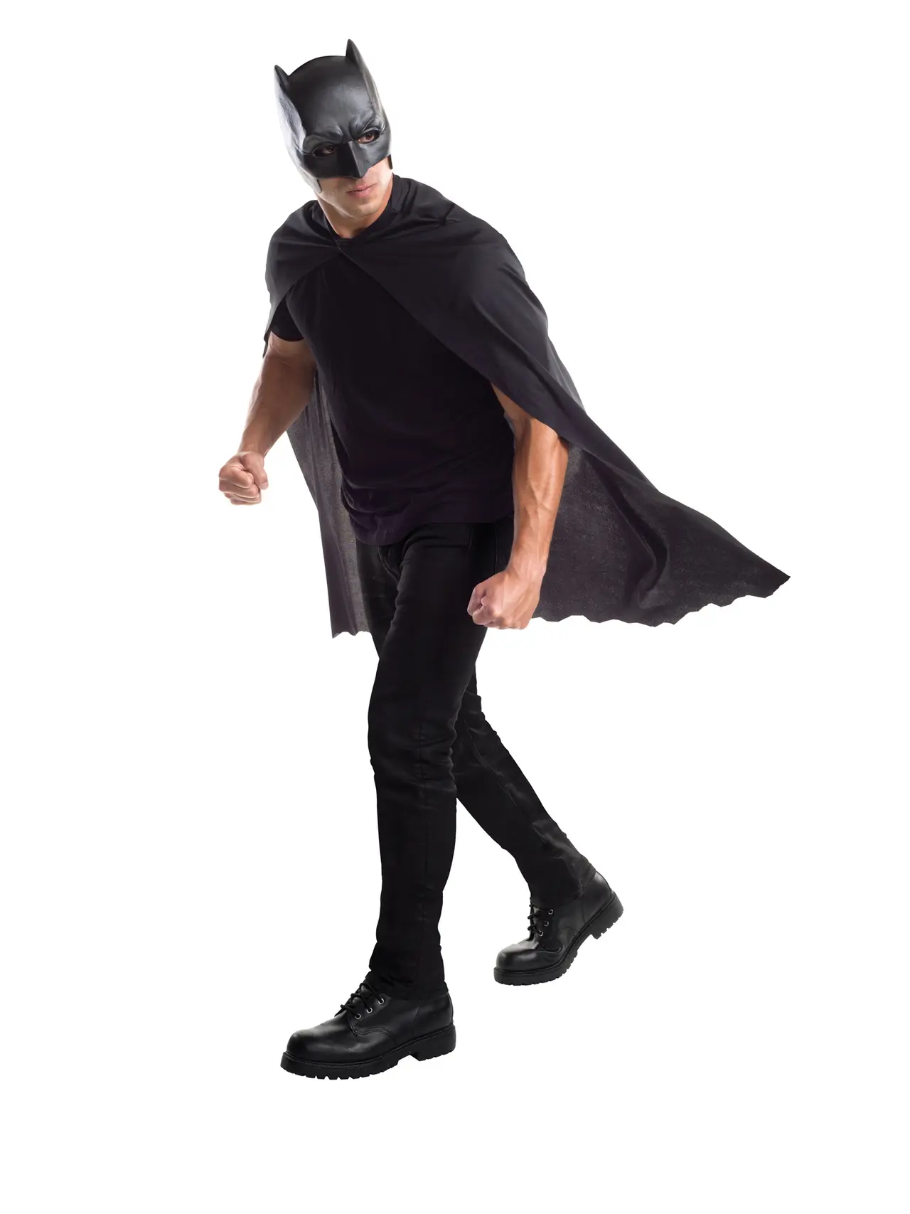 Batman kappe og halvmaske til voksne