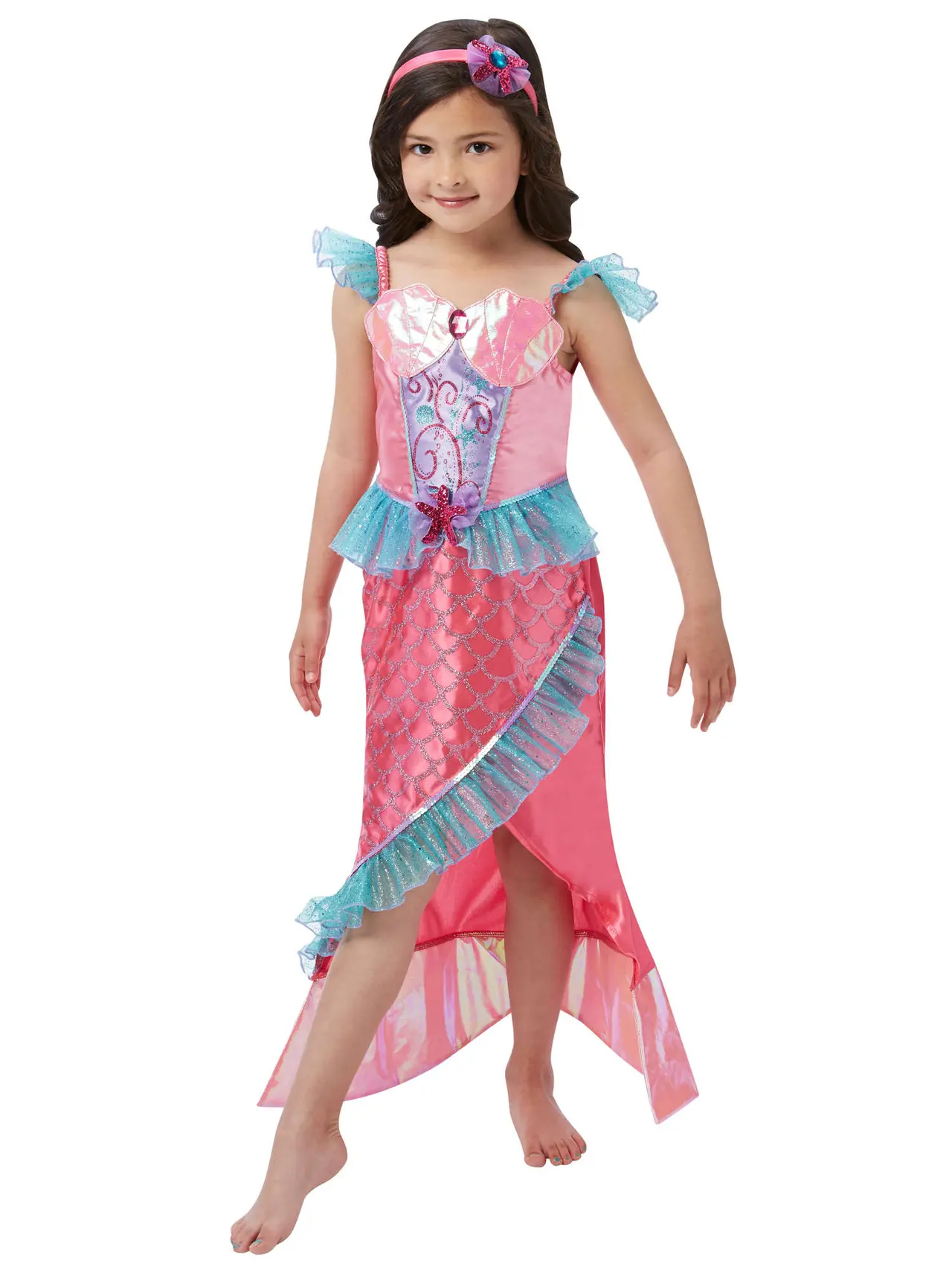 Havfrueprinsesse deluxe – kostume til piger, 3-8 år