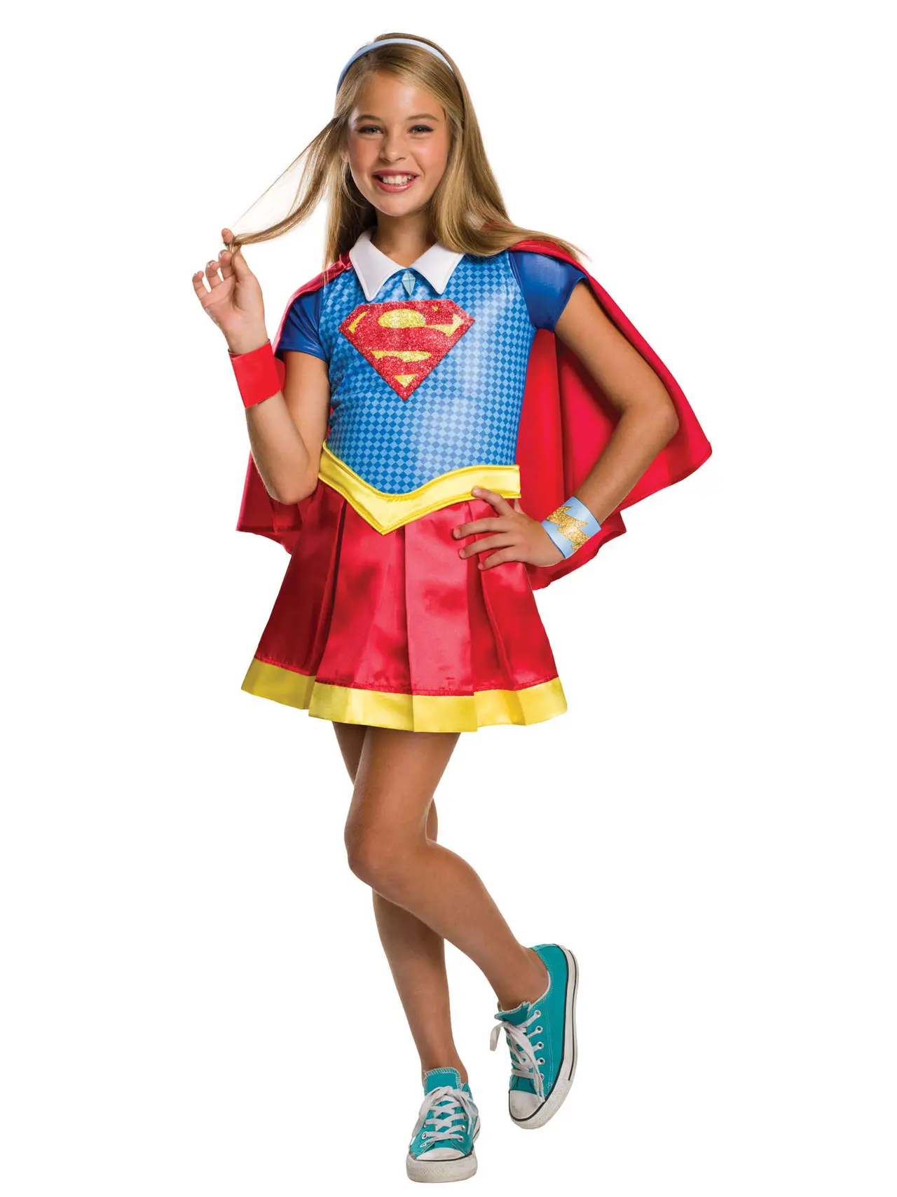 Supergirl Deluxe – kostume til piger, S-L