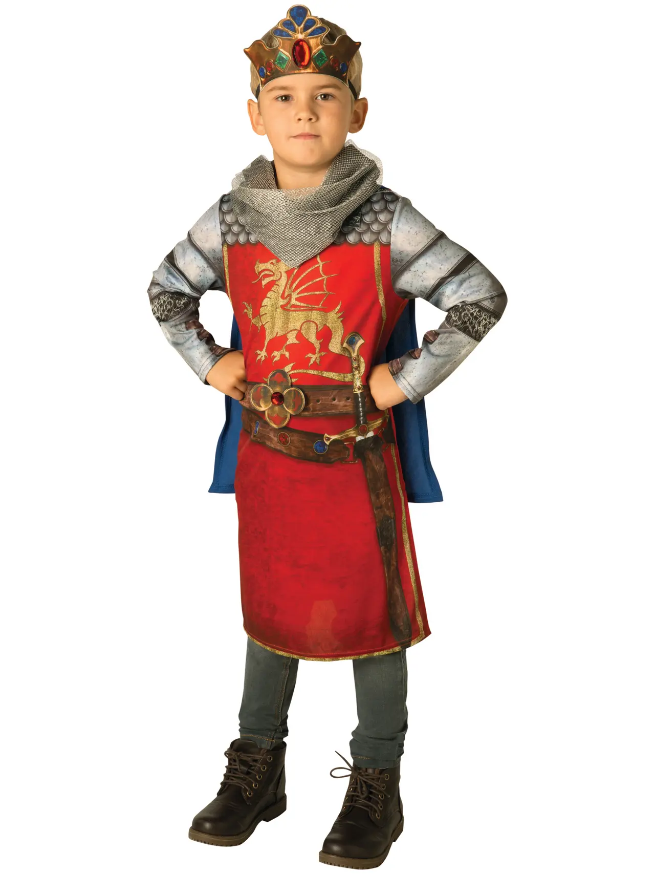 Kong Arthur – kostume til drenge, 5-8 år