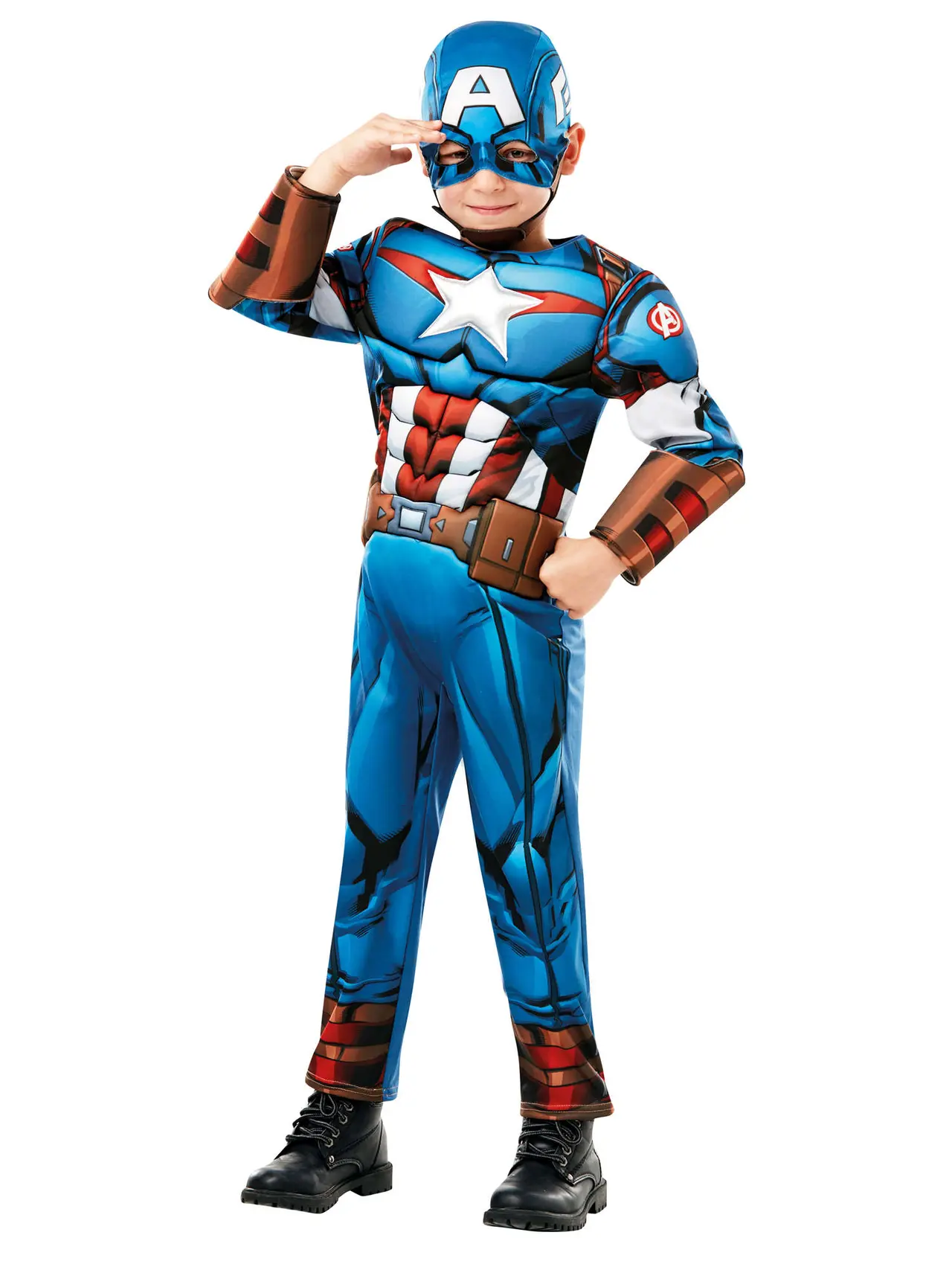 Captain America Deluxe – kostume til drenge