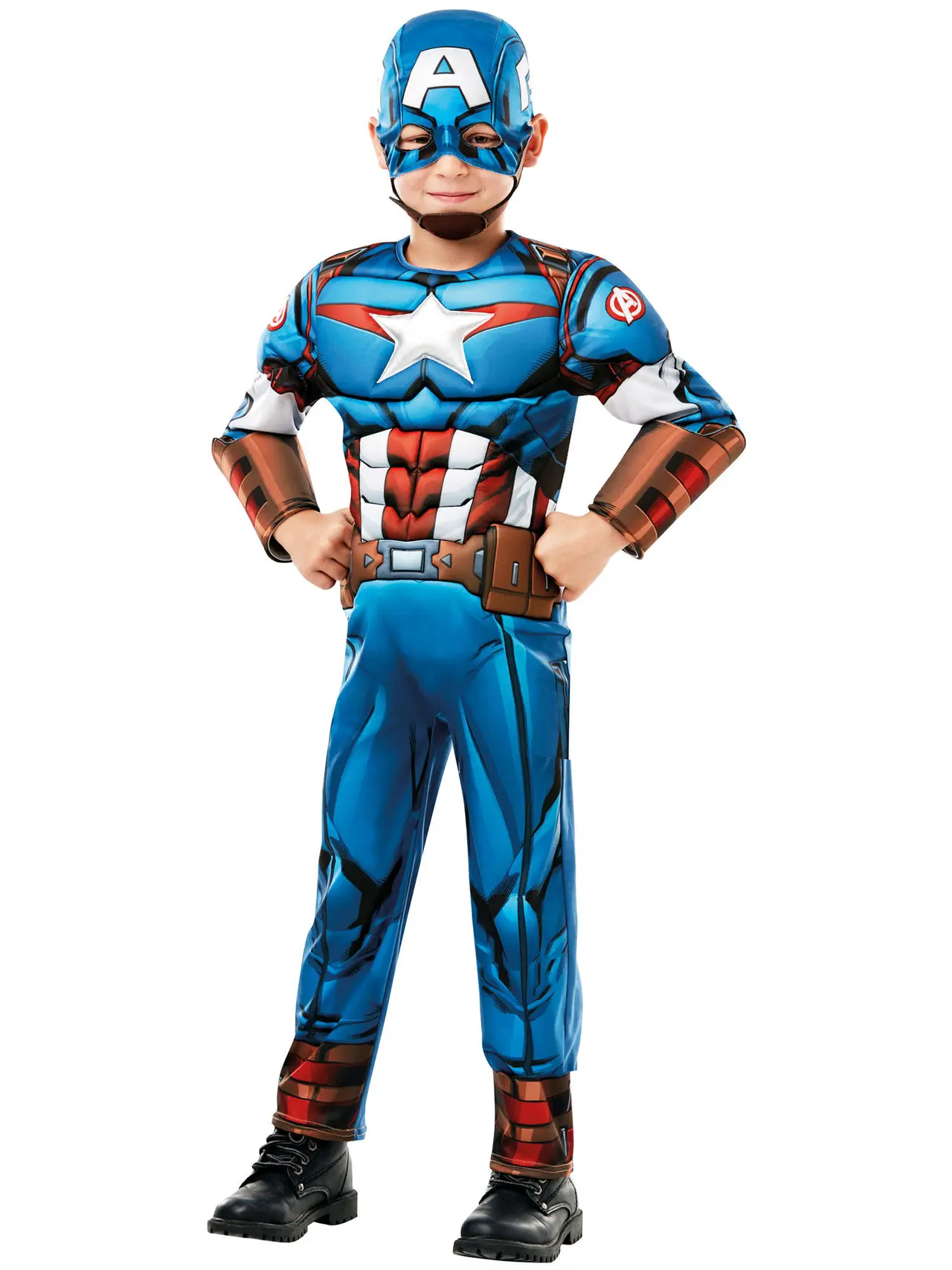 Captain America Deluxe – kostume til drenge