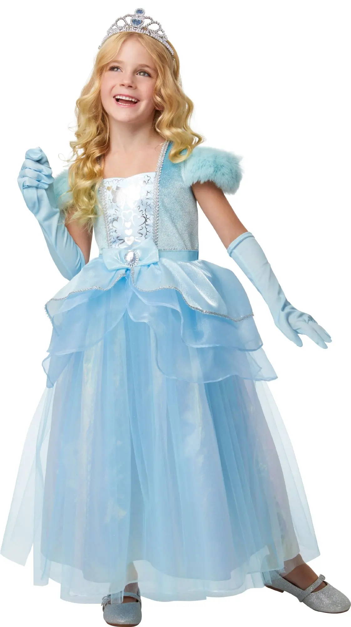 Blå prinsesse deluxe – kostume til piger