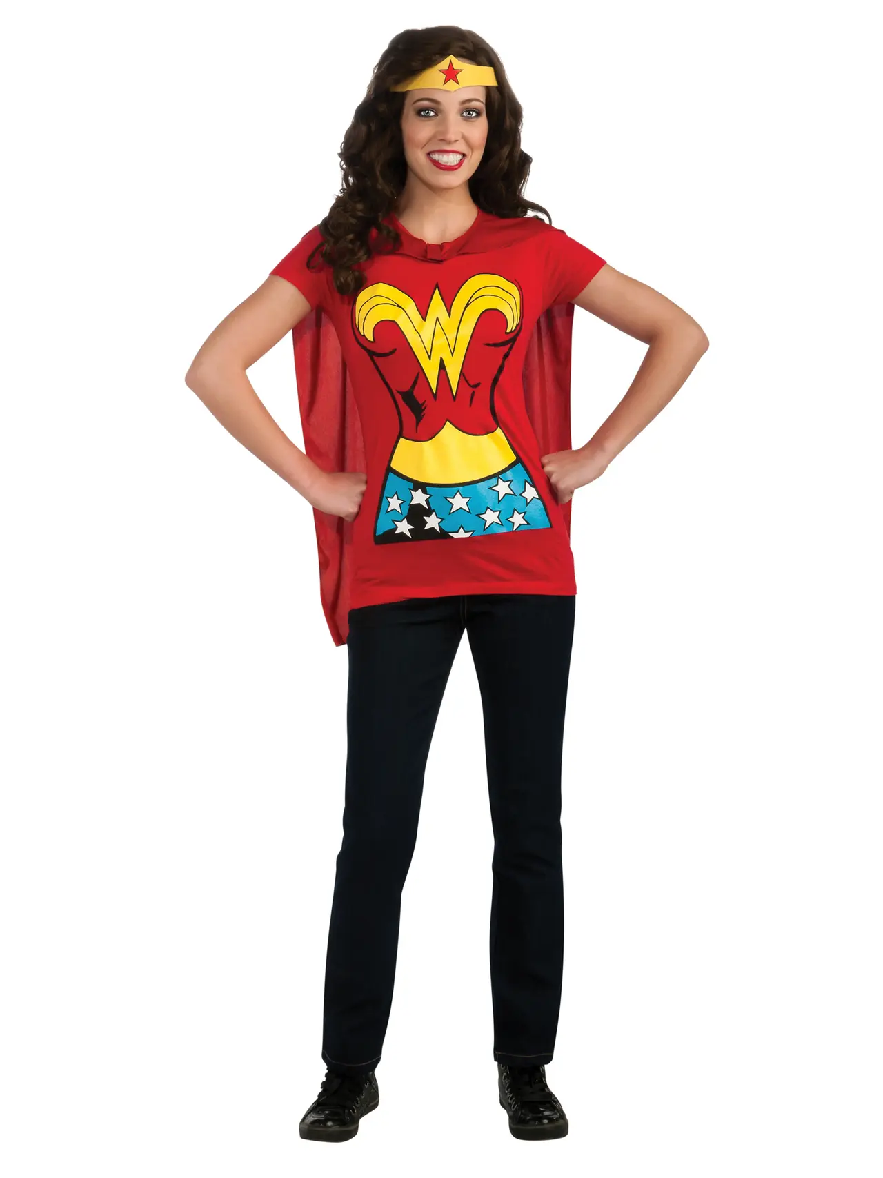 Wonder Woman T-shirt-sæt – kostume til damer