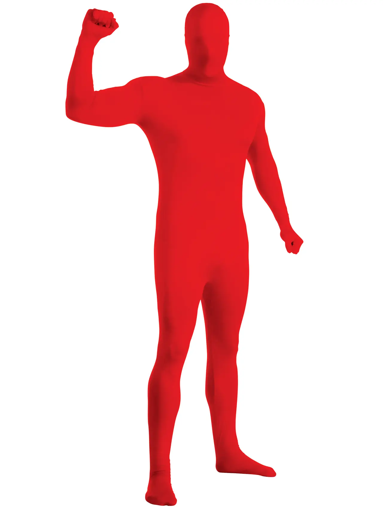 Rød second skin-dragt – kostume til herrer