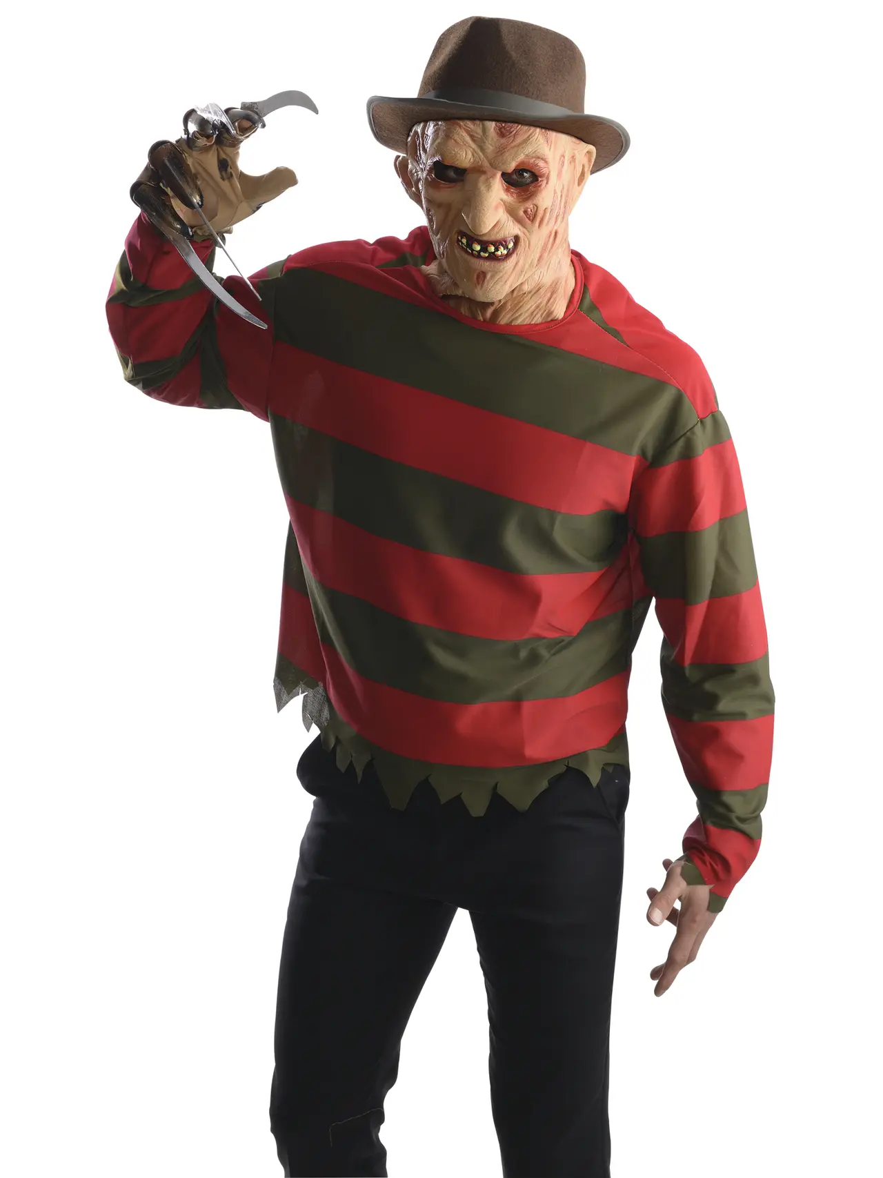 Freddy Krueger top og maske – kostume til voksne