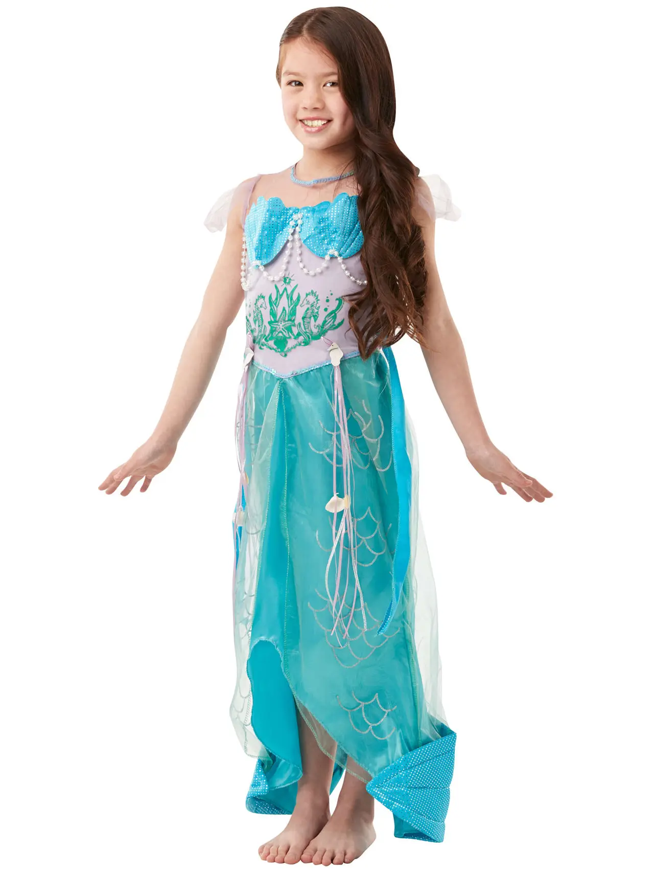 Havfrueprinsesse deluxe – kostume til piger, 3-10 år