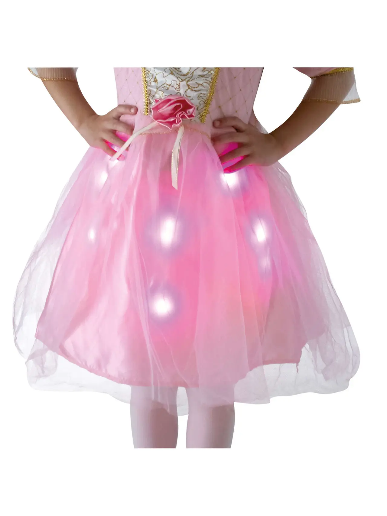 Rosenprinsesse med lys deluxe – kostume til piger