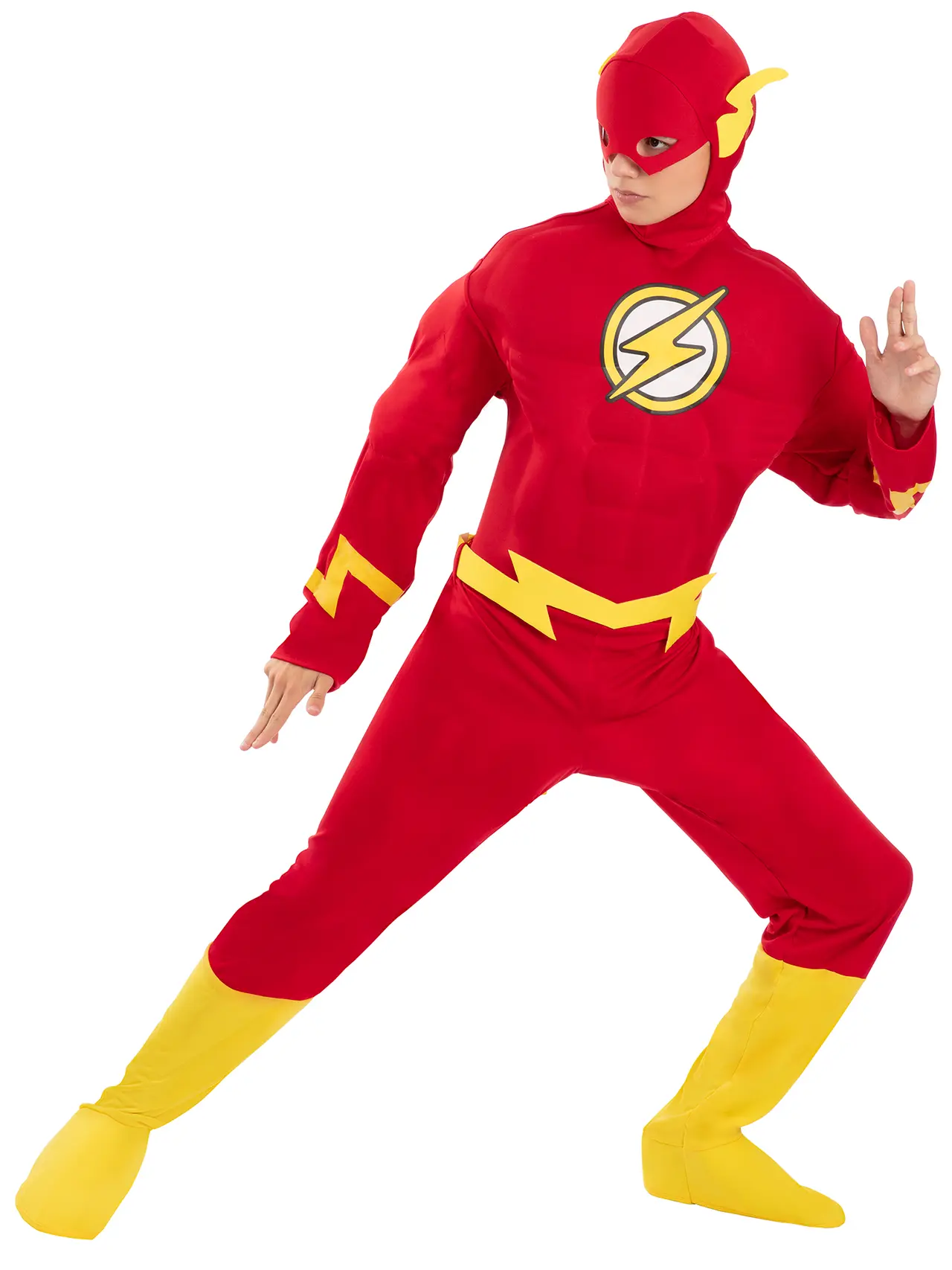 The Flash Deluxe med muskelbryst – kostume til herrer