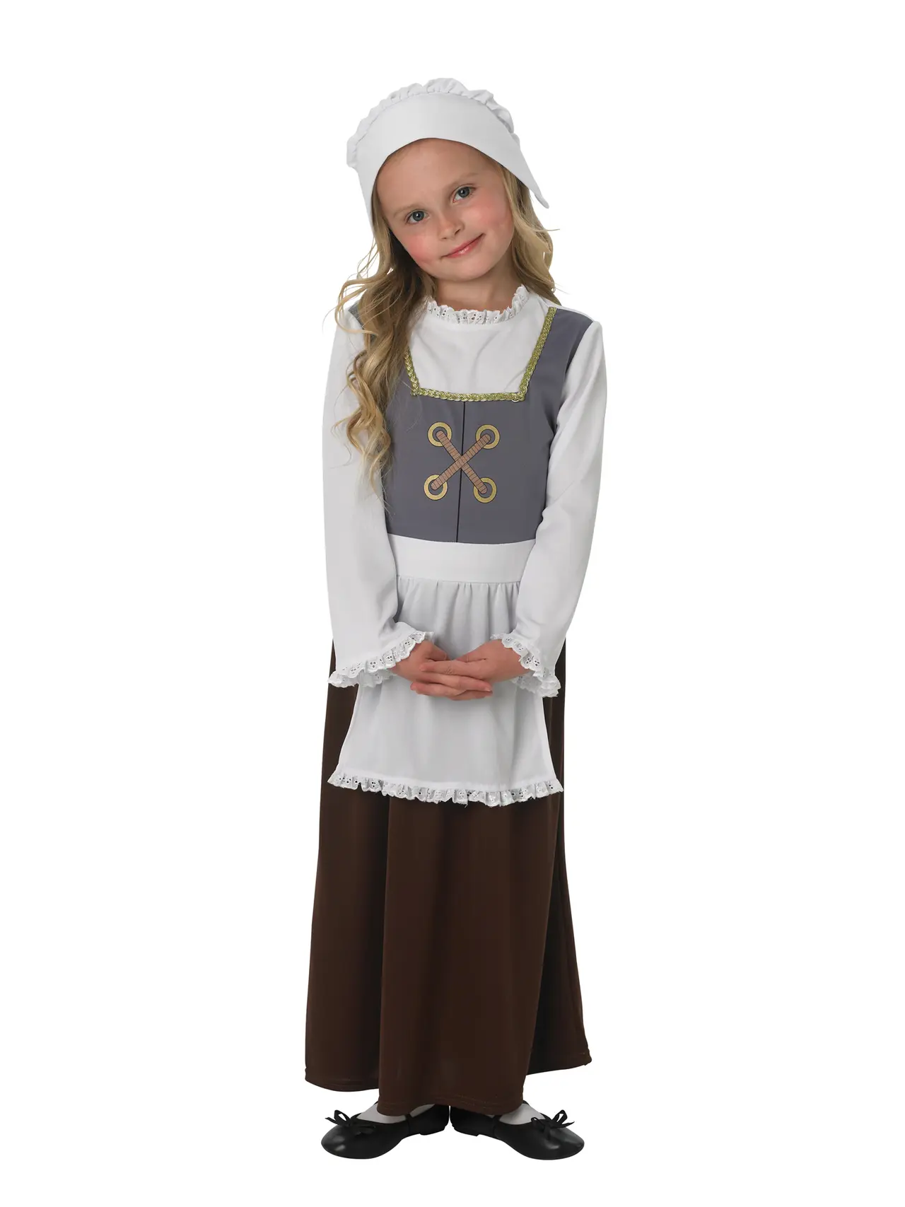 Tudorpige – kostume til piger, 3-8 år