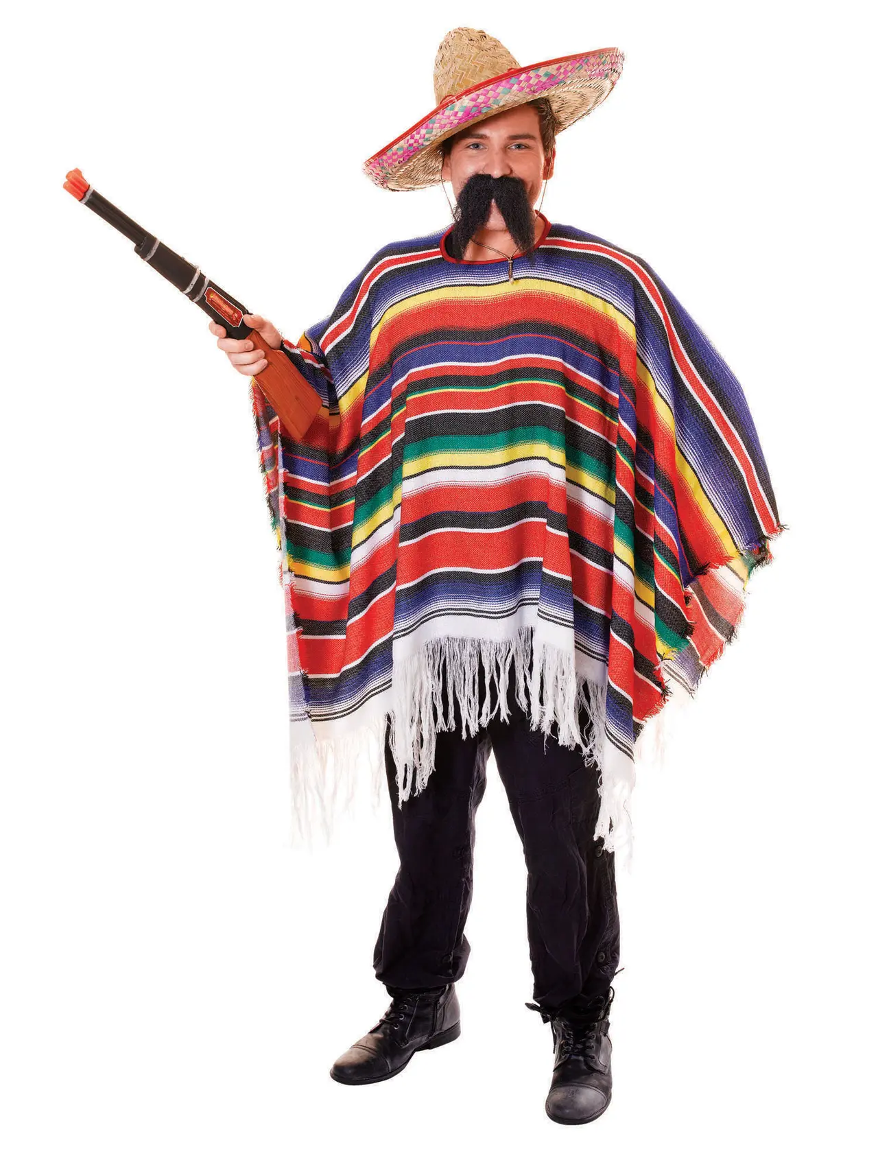 Mexicansk poncho – kostume til herrer