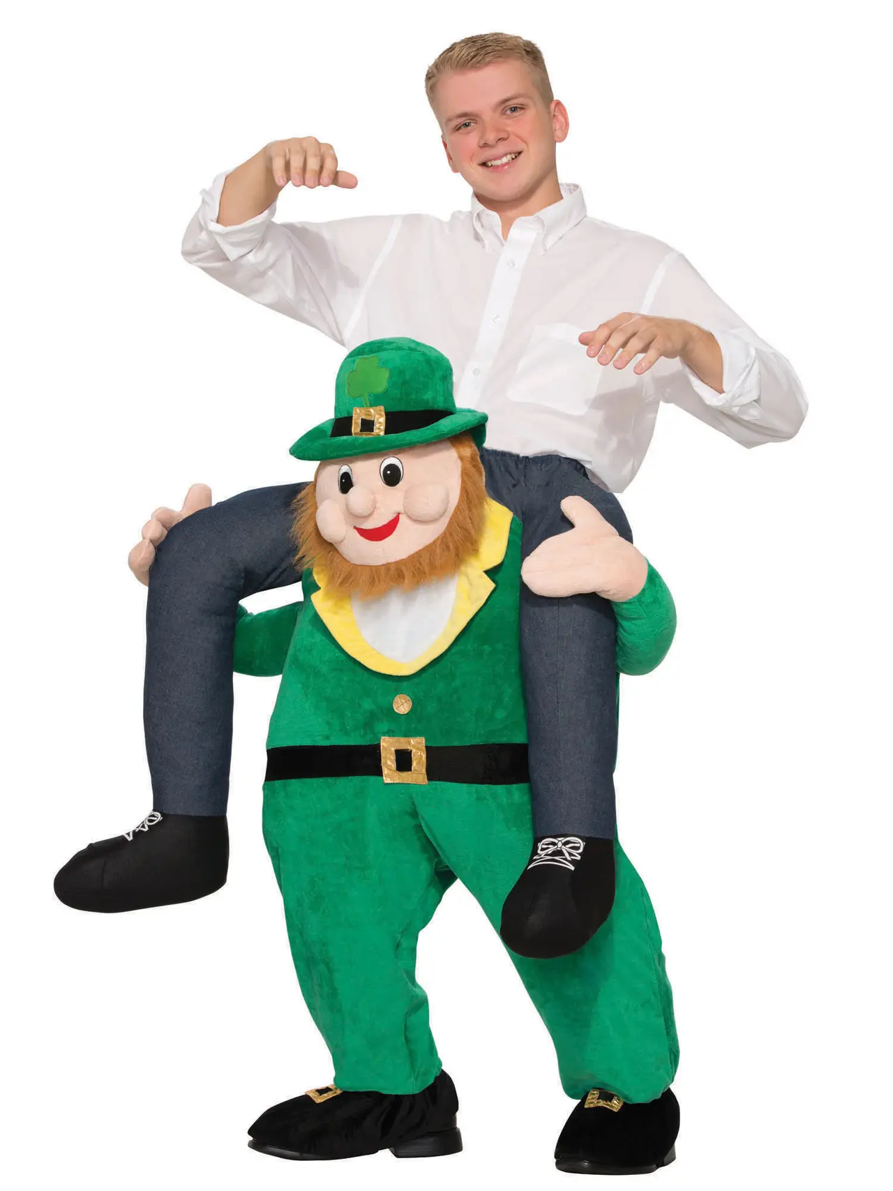 Leprechaun-piggyback – kostume til voksne