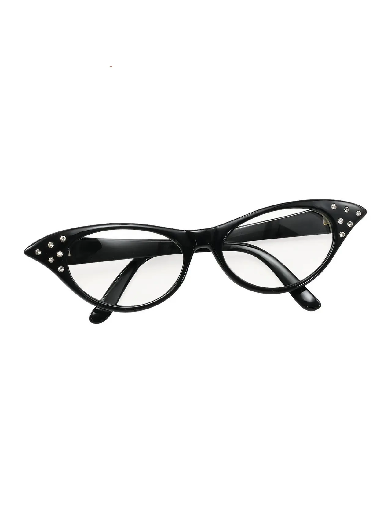 Sorte cat eye-briller i 50'er-stil med similisten