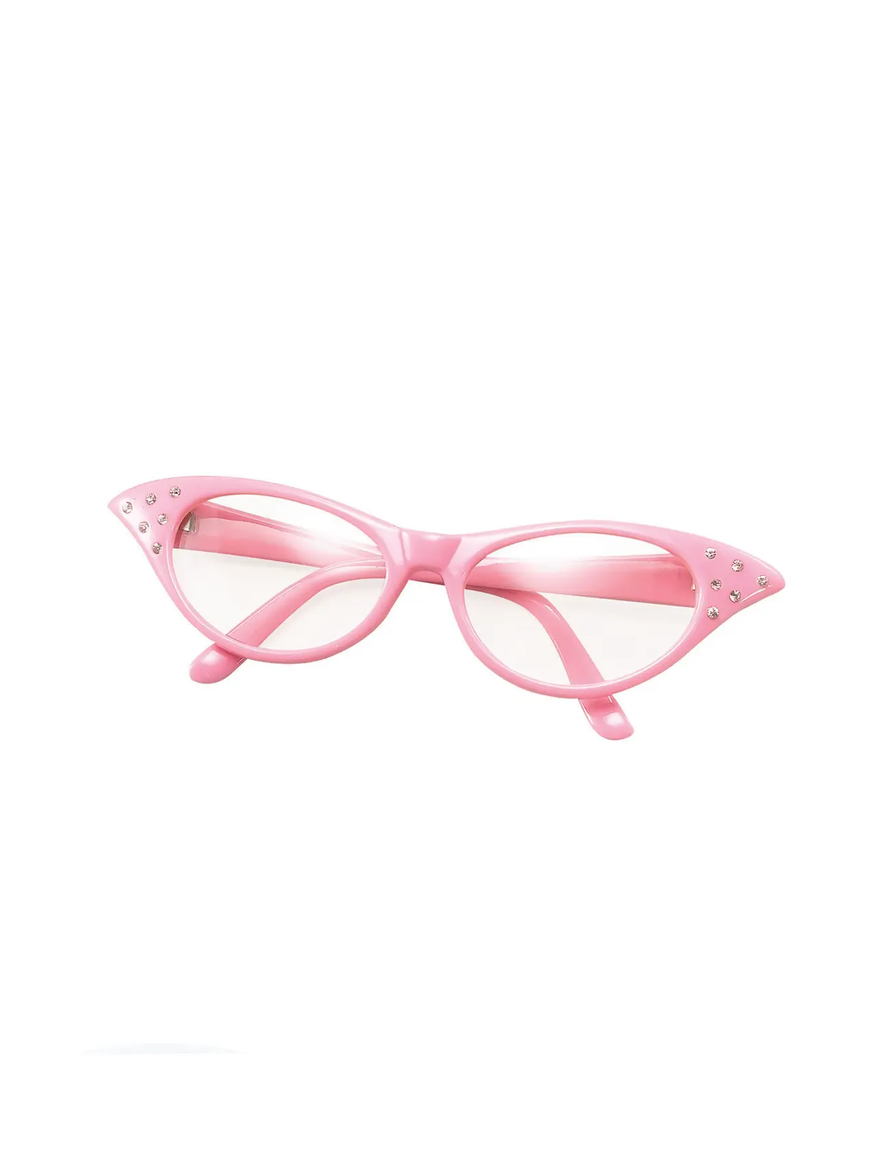 Pink cat eye-briller i 50'er-stil med similisten