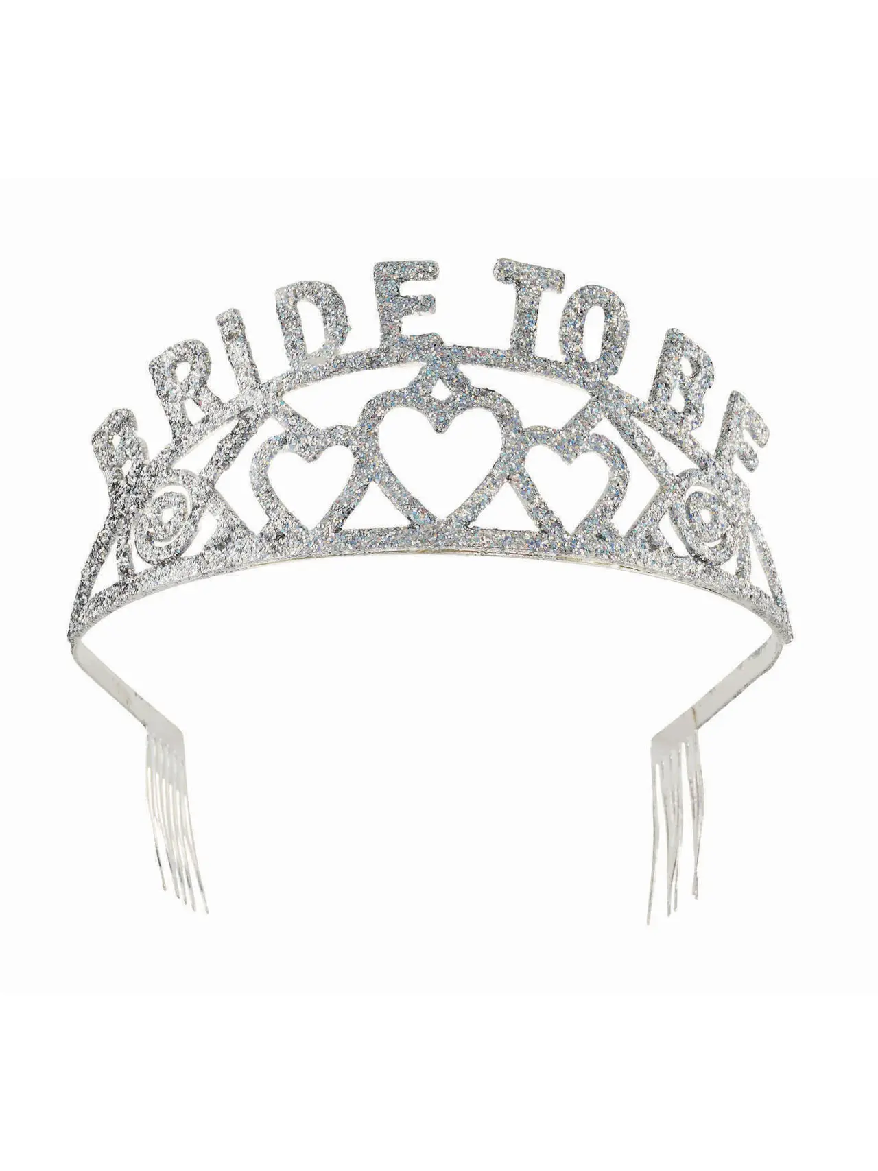 Bride To Be-tiara med sølvglimmer