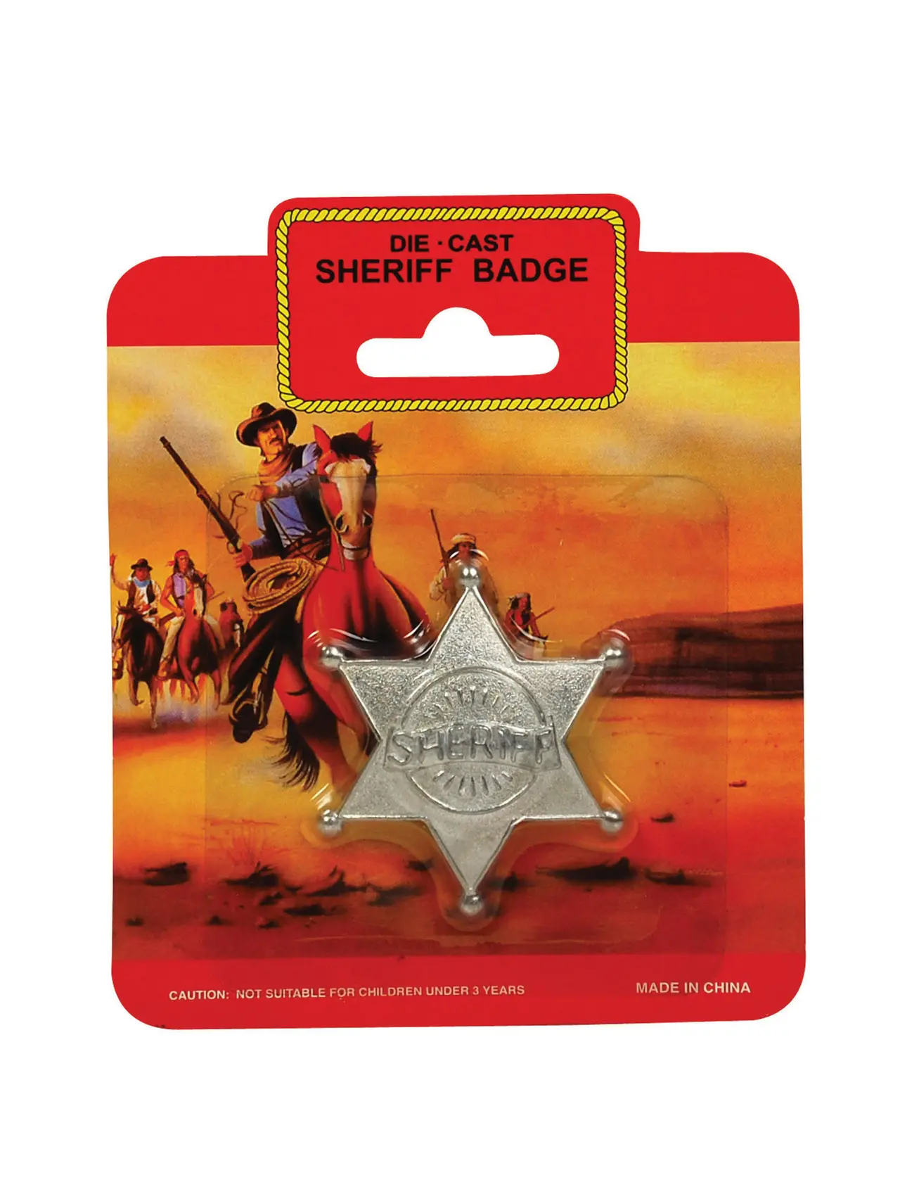 Sheriffstjerne i metal, 12 stk.