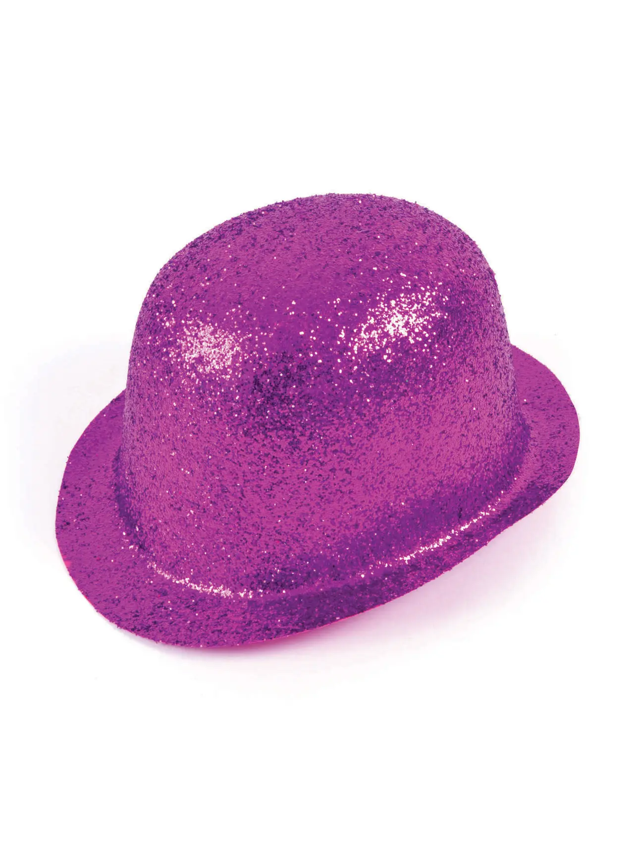 Cerise bowlerhat med glimmer