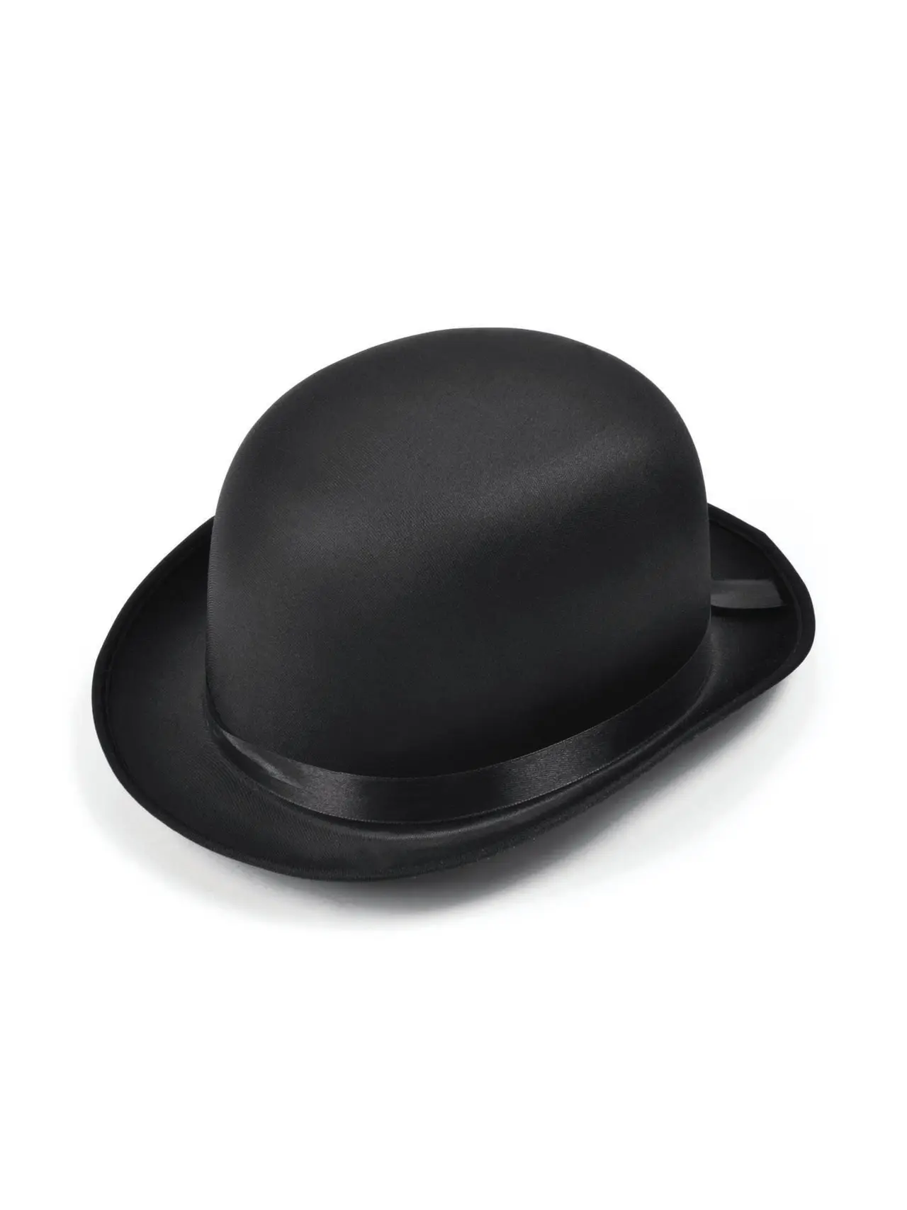 Sort bowlerhat i satin