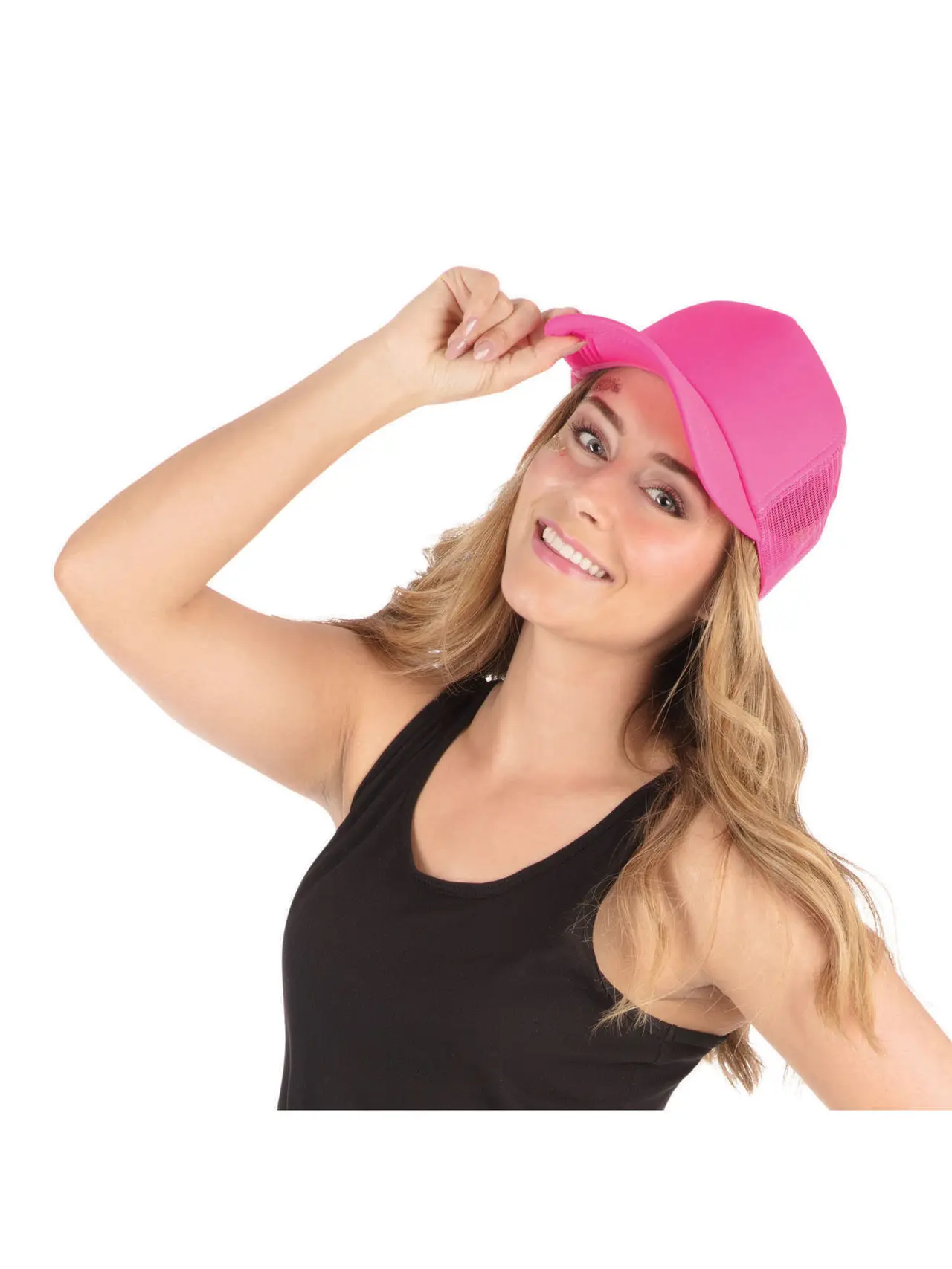Neonpink truckerkasket