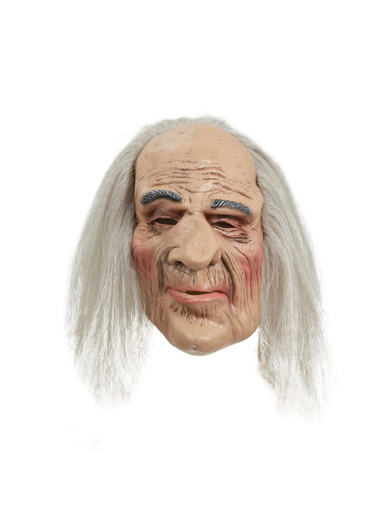 Uhyggelig gammel mand-maske med hår