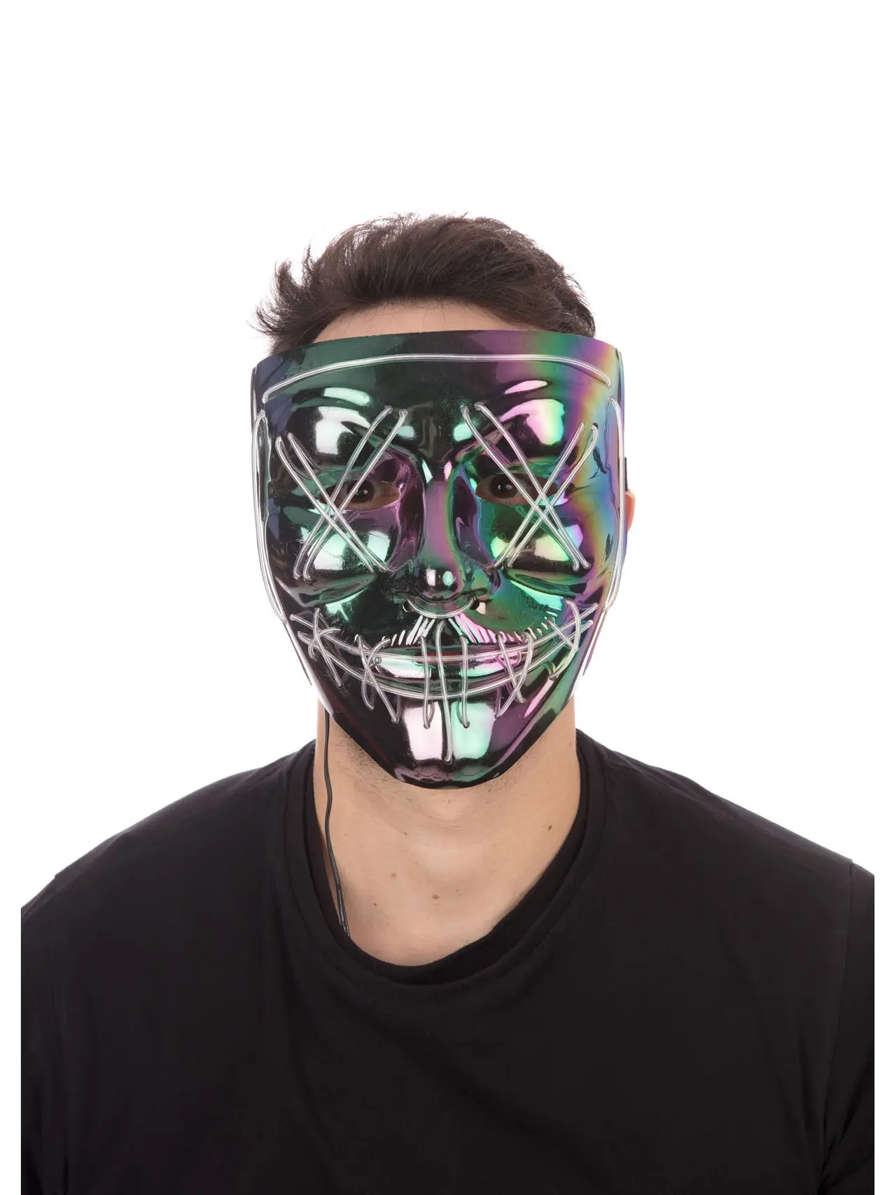 Iriserende anarki-maske
