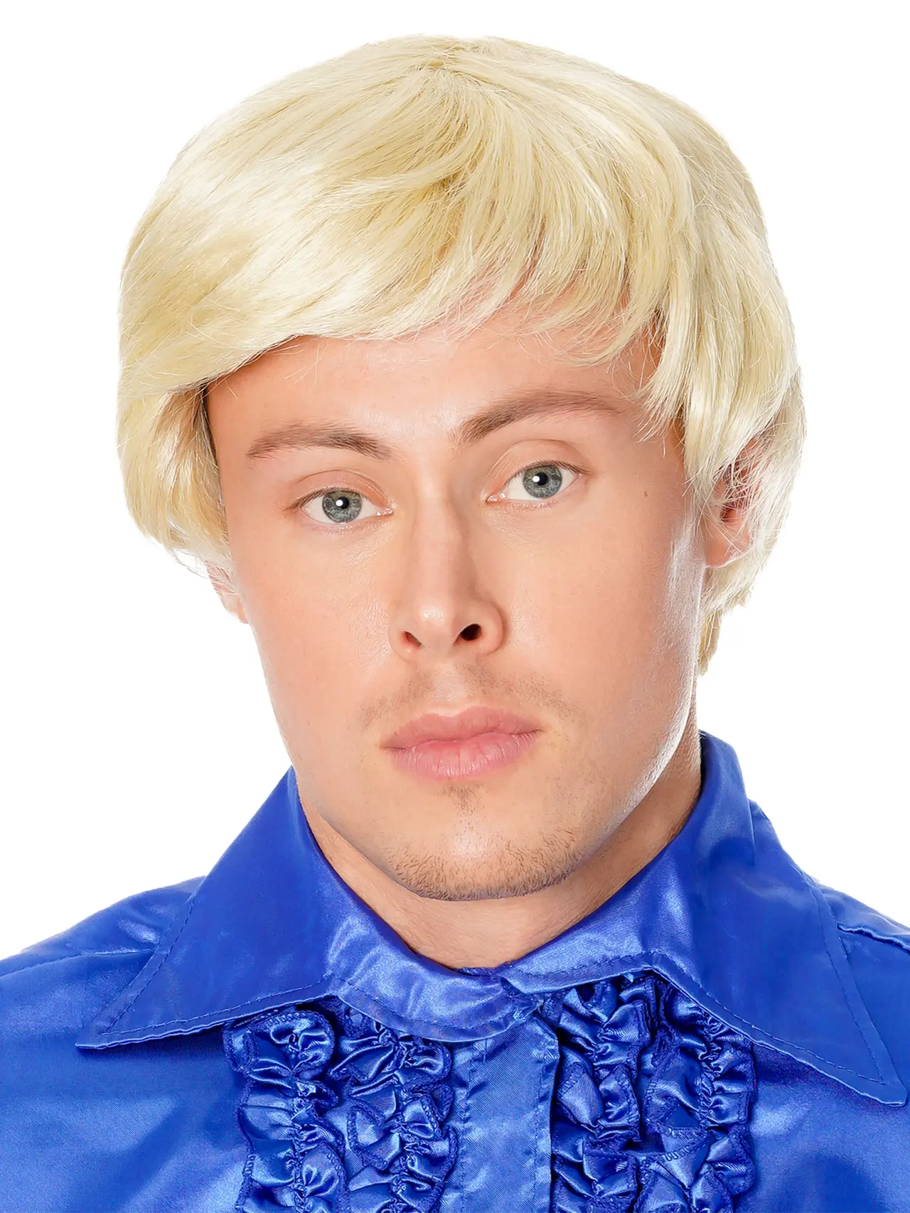 Blond herreparyk med sideskilning