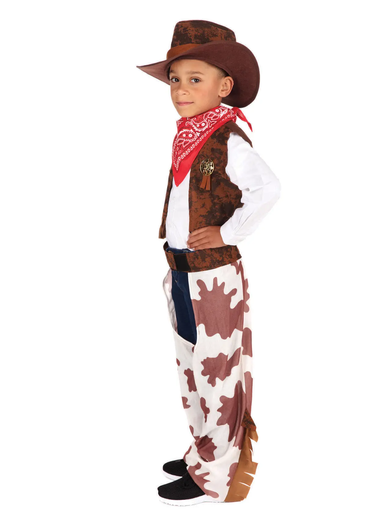 Cowboy med koprint – kostume til drenge