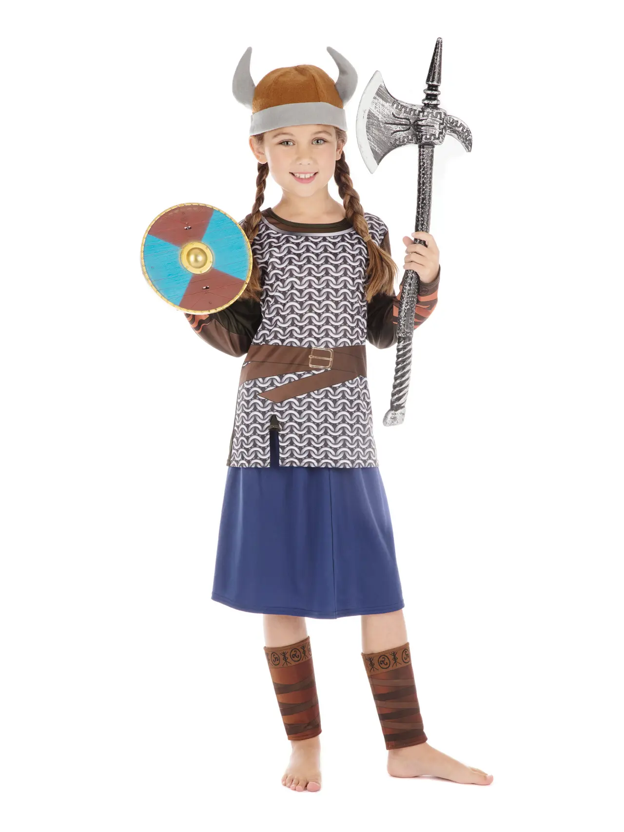 Vikingepige – kostume til piger, 9-10 år