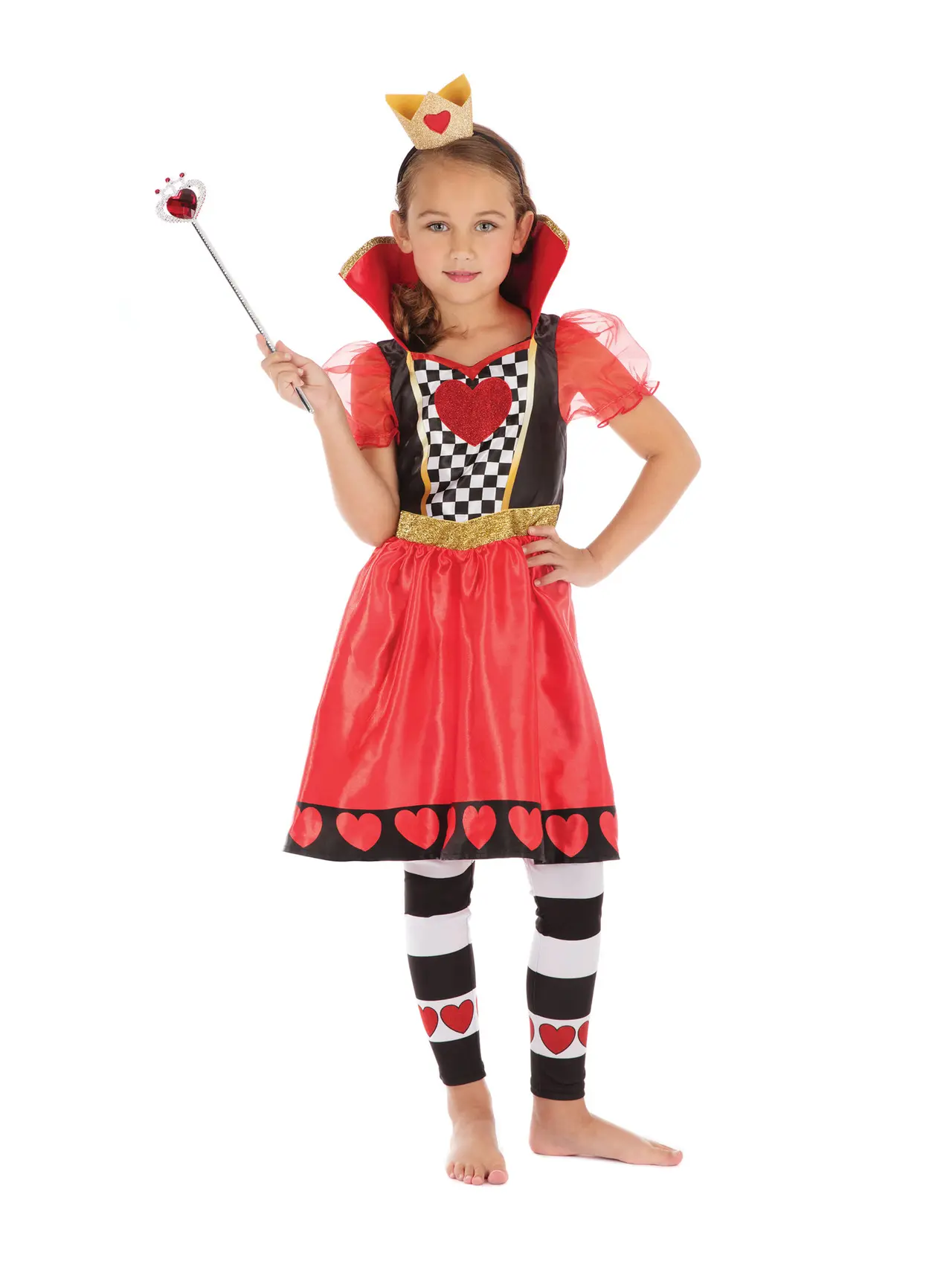 Hjertedronning – kostume til piger, 7-8 år
