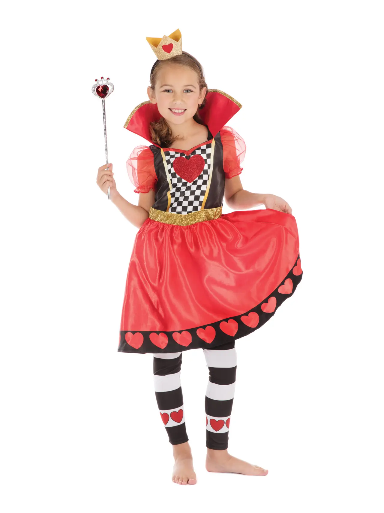Hjertedronning – kostume til piger, 7-8 år