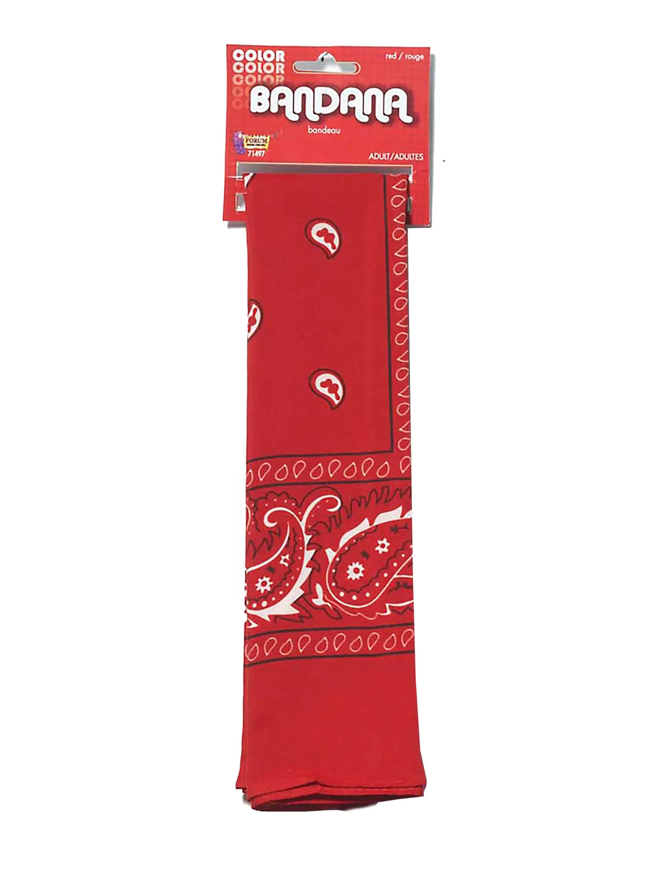 Rød bandana med paisleymønster