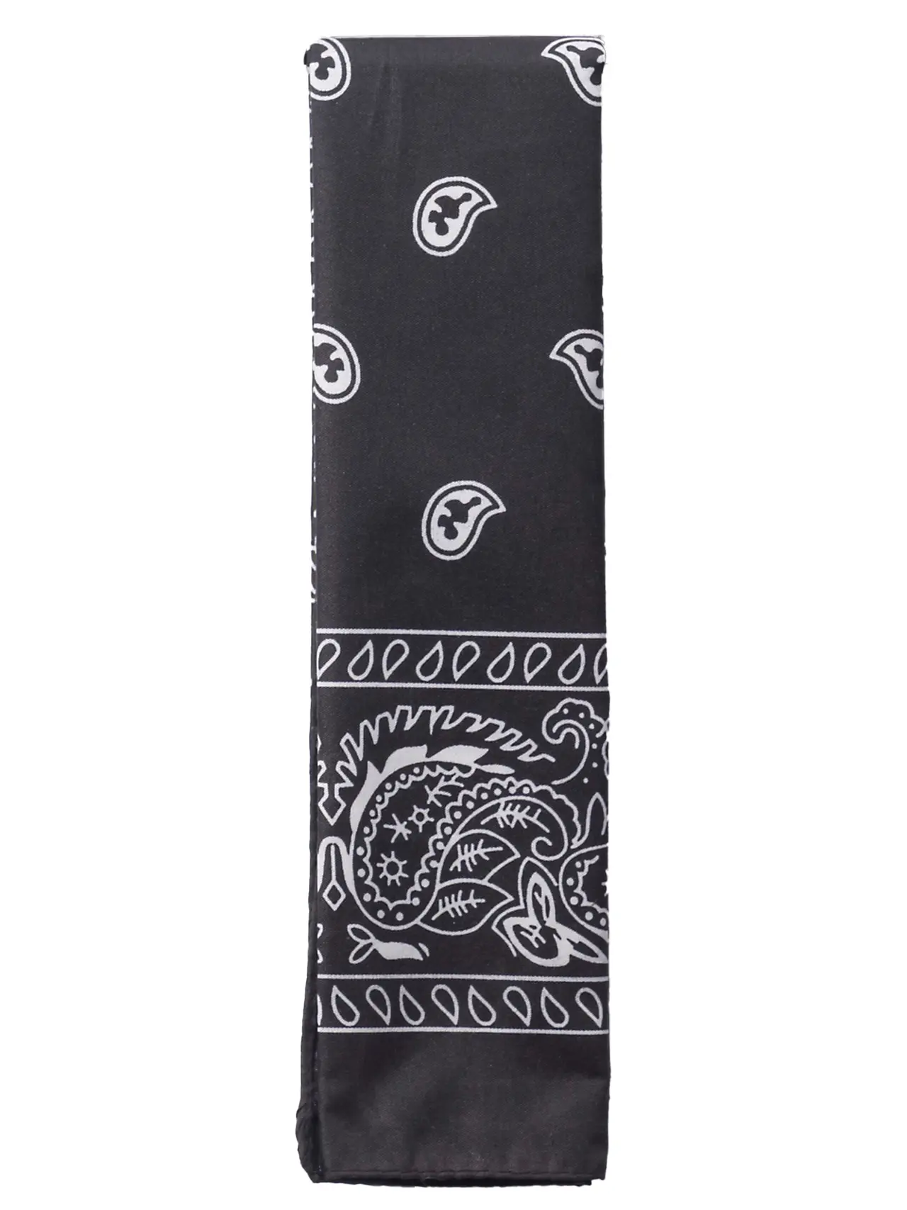 Sort bandana med paisleymønster