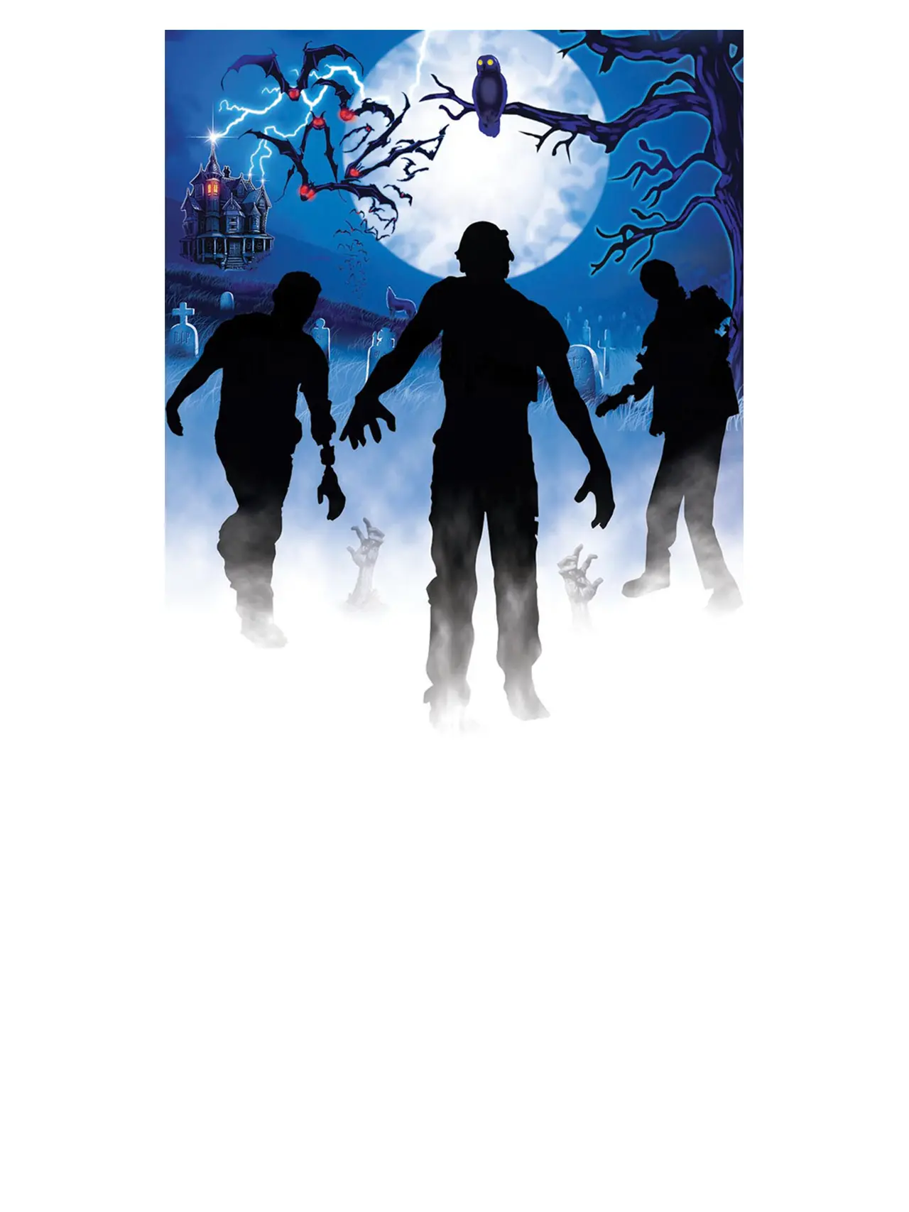 Zombie-fotobaggrund med rekvisitter