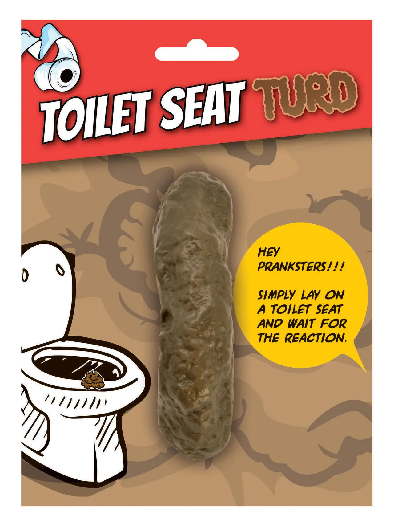 Falsk lort til toiletbrættet