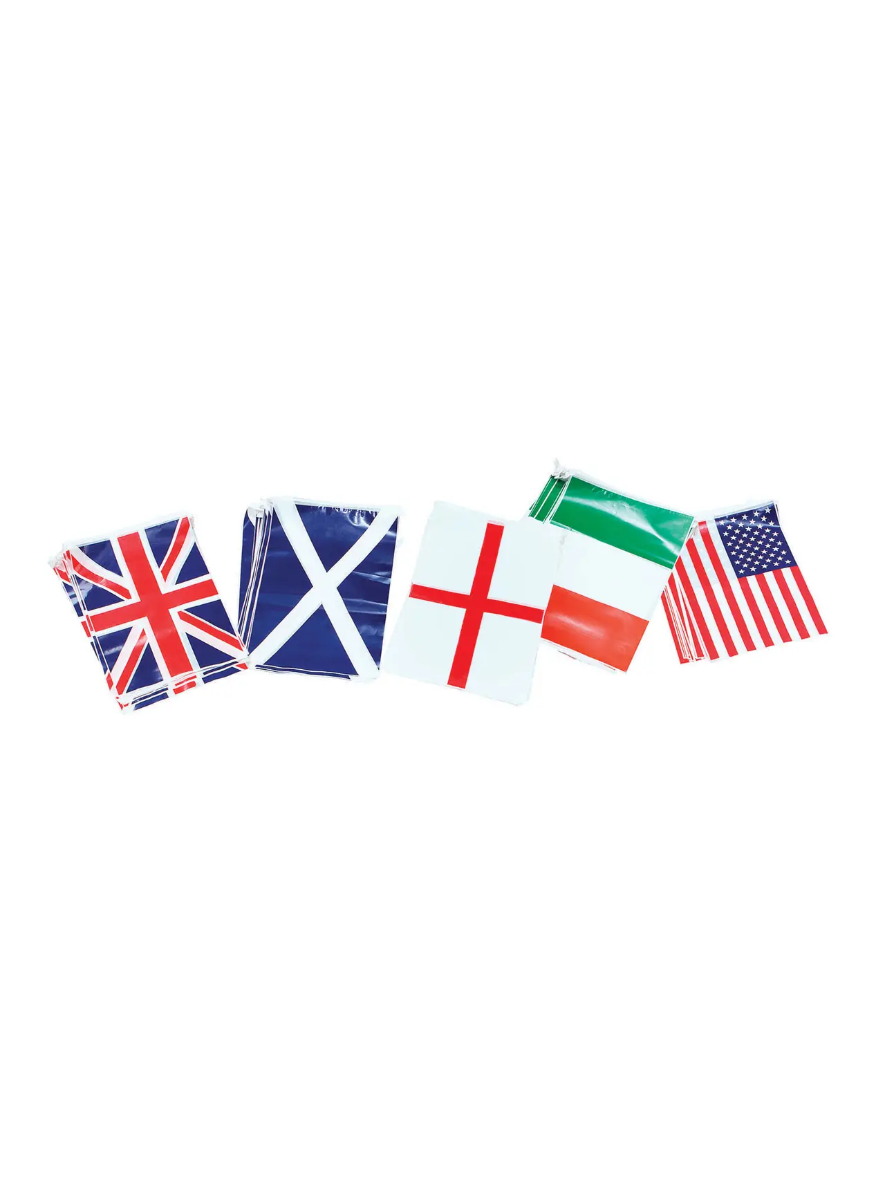 Flagguirlande med Sankt Georgs-kors – 7 m, 25 flag