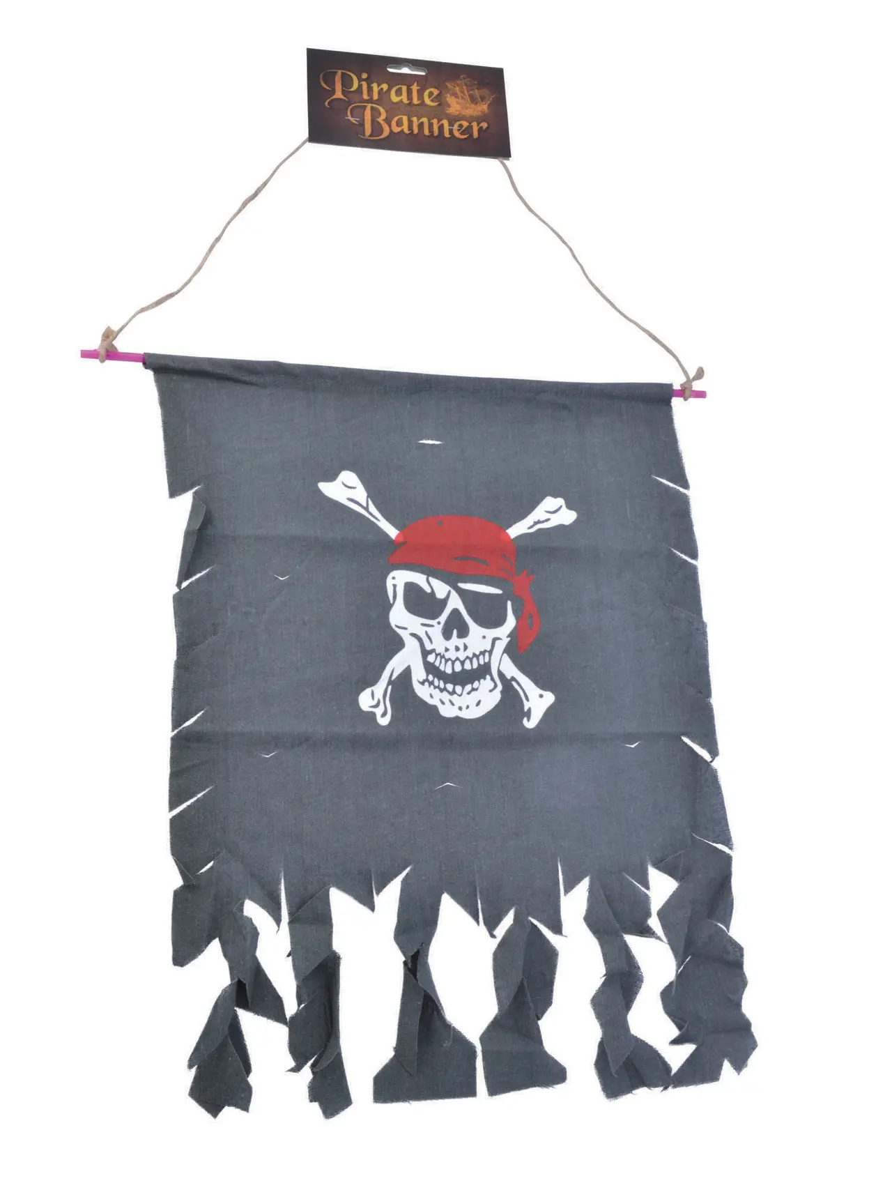 Piratbanner i slidt stof