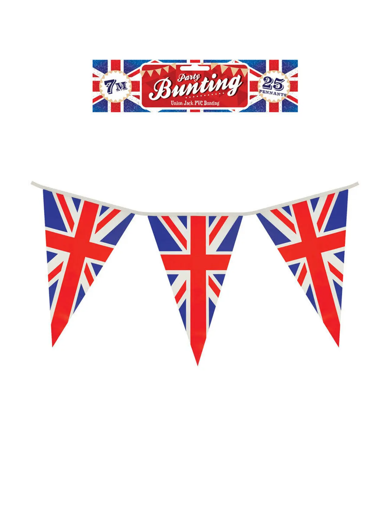 Flagranke med Union Jack – 7 m, 25 flag