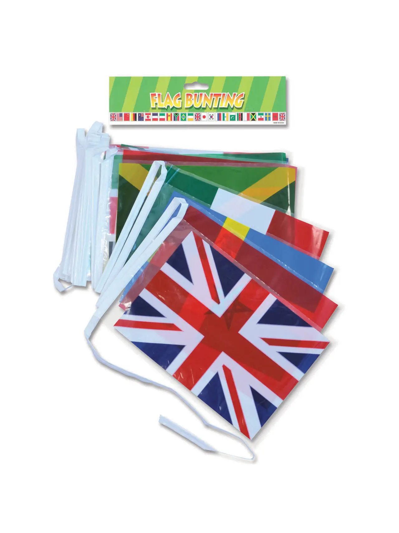 Flagguirlande med nationsflag – 7 m, 25 flag