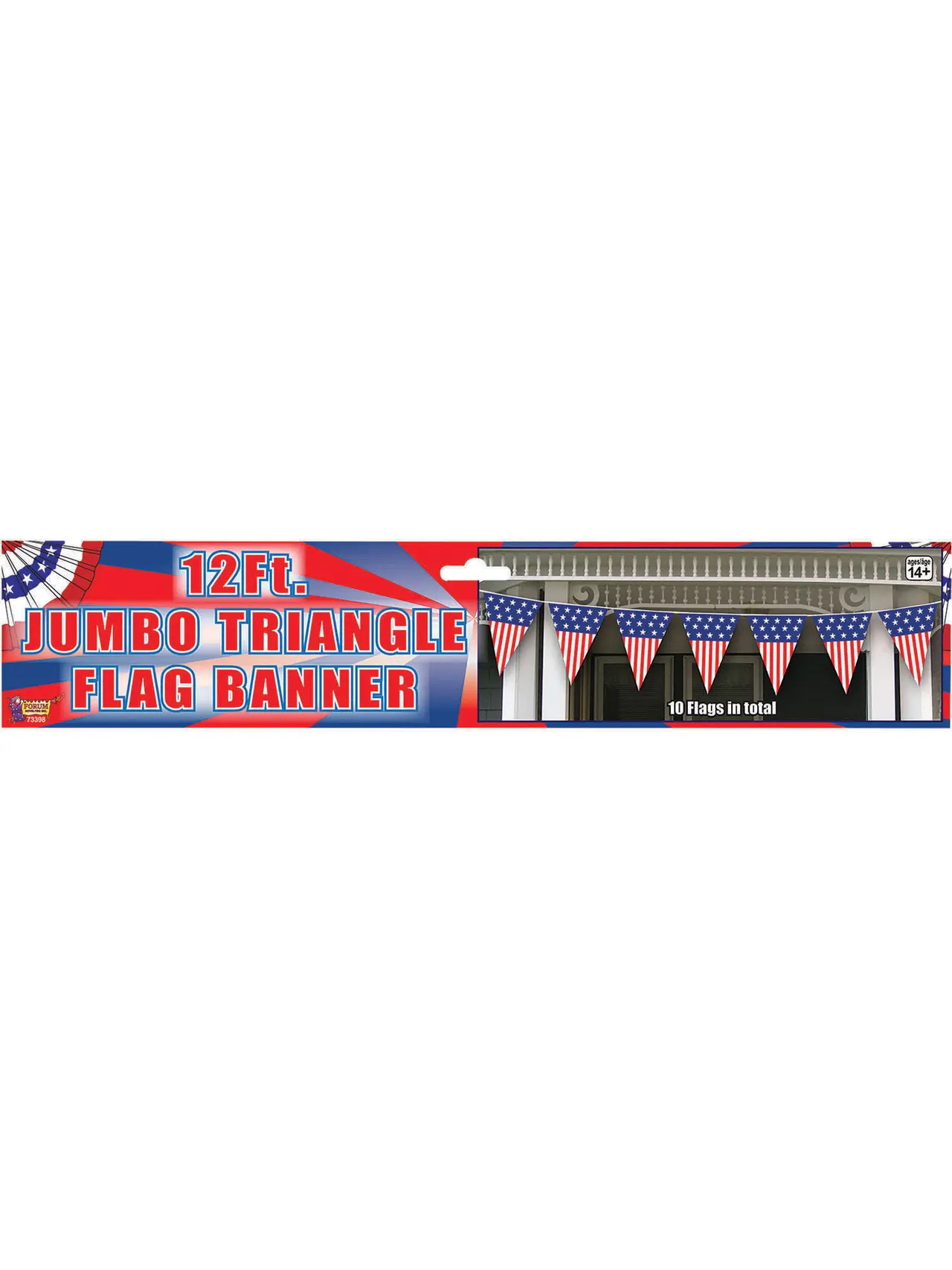 Amerikansk flagbanner med store trekanter