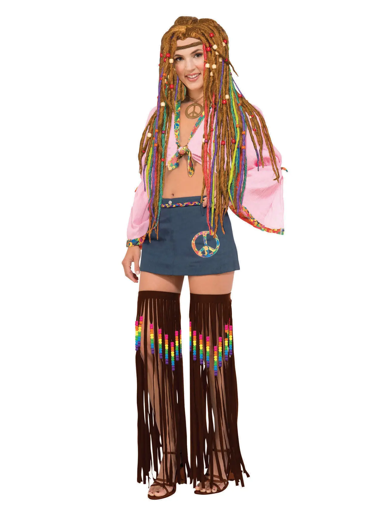 Hippie-benpynt med perler og frynser