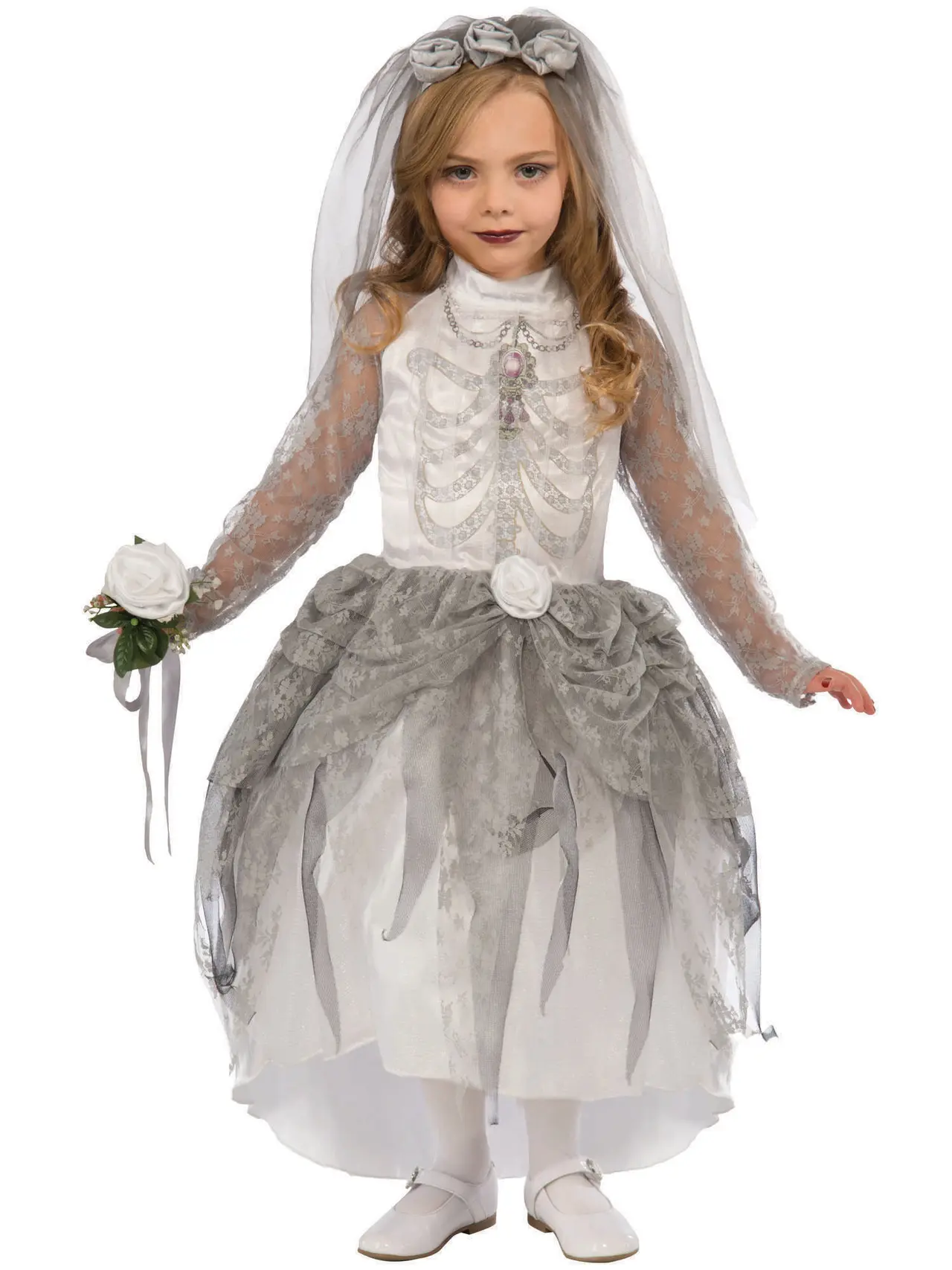 Skeletbrud – kostume til piger, 7-8 år