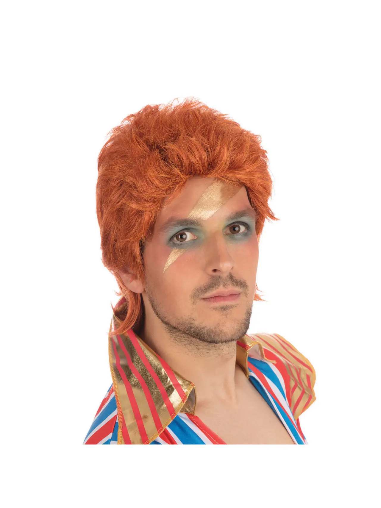 70'er-rocklegende-paryk med lyn, orange