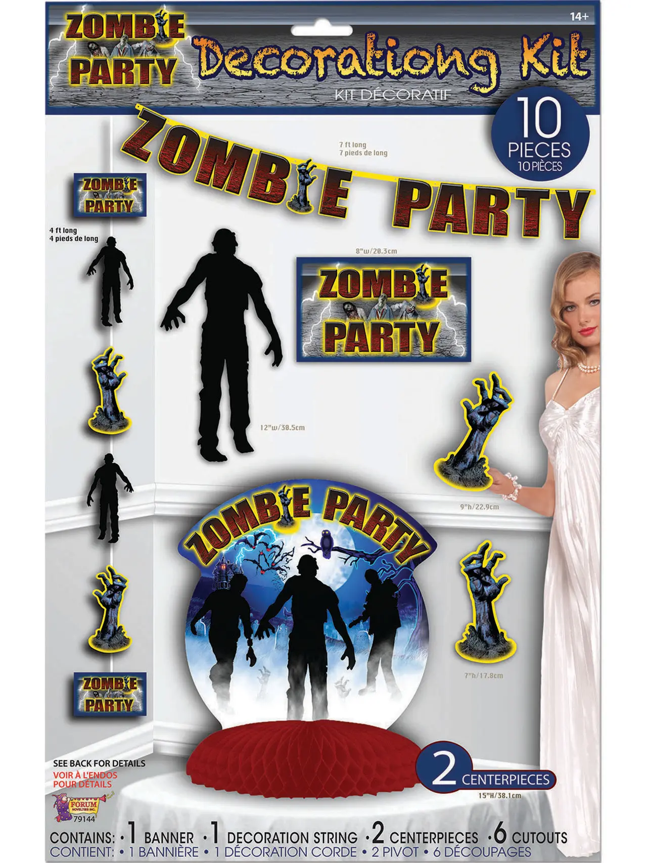 Zombie-festpyntesæt – 10 dele