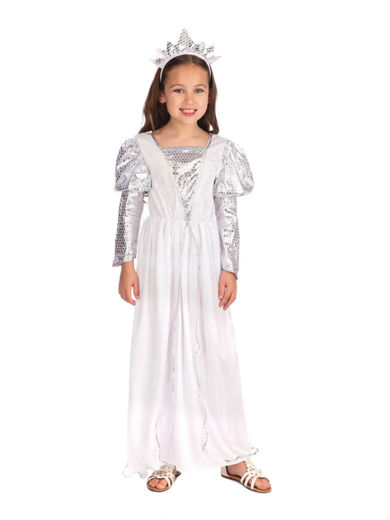 Prinsesse i hvidt – kostume til piger, 7-8 år