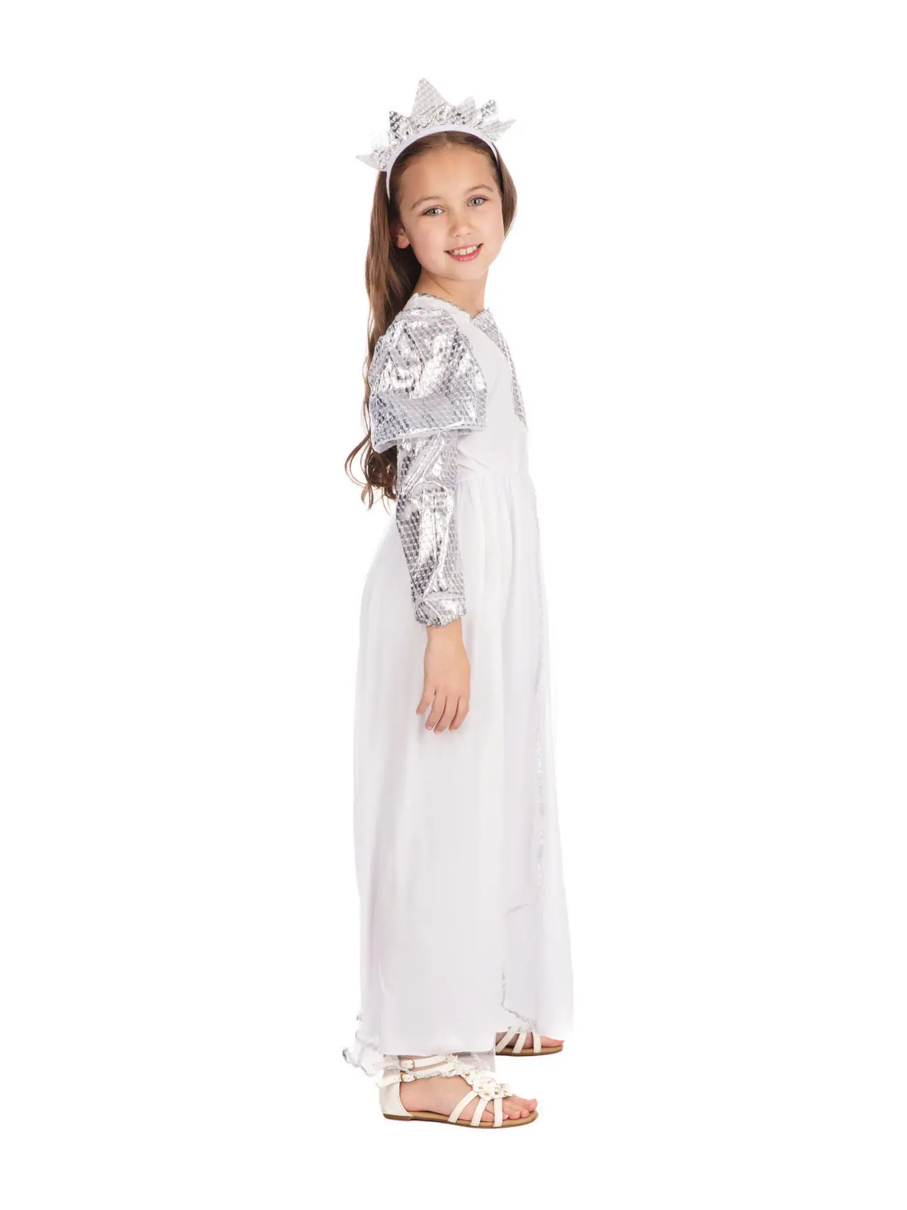 Prinsesse i hvidt – kostume til piger, 7-8 år