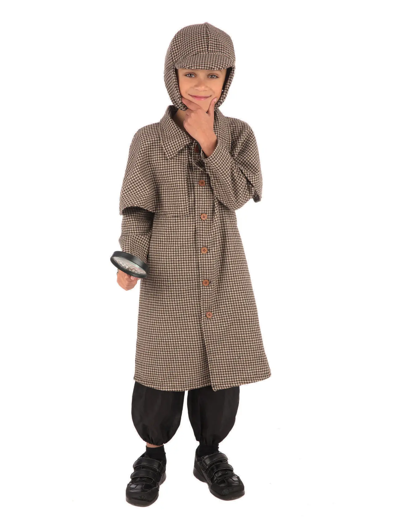Detektiv med lang frakke – kostume til drenge, 3-4 år