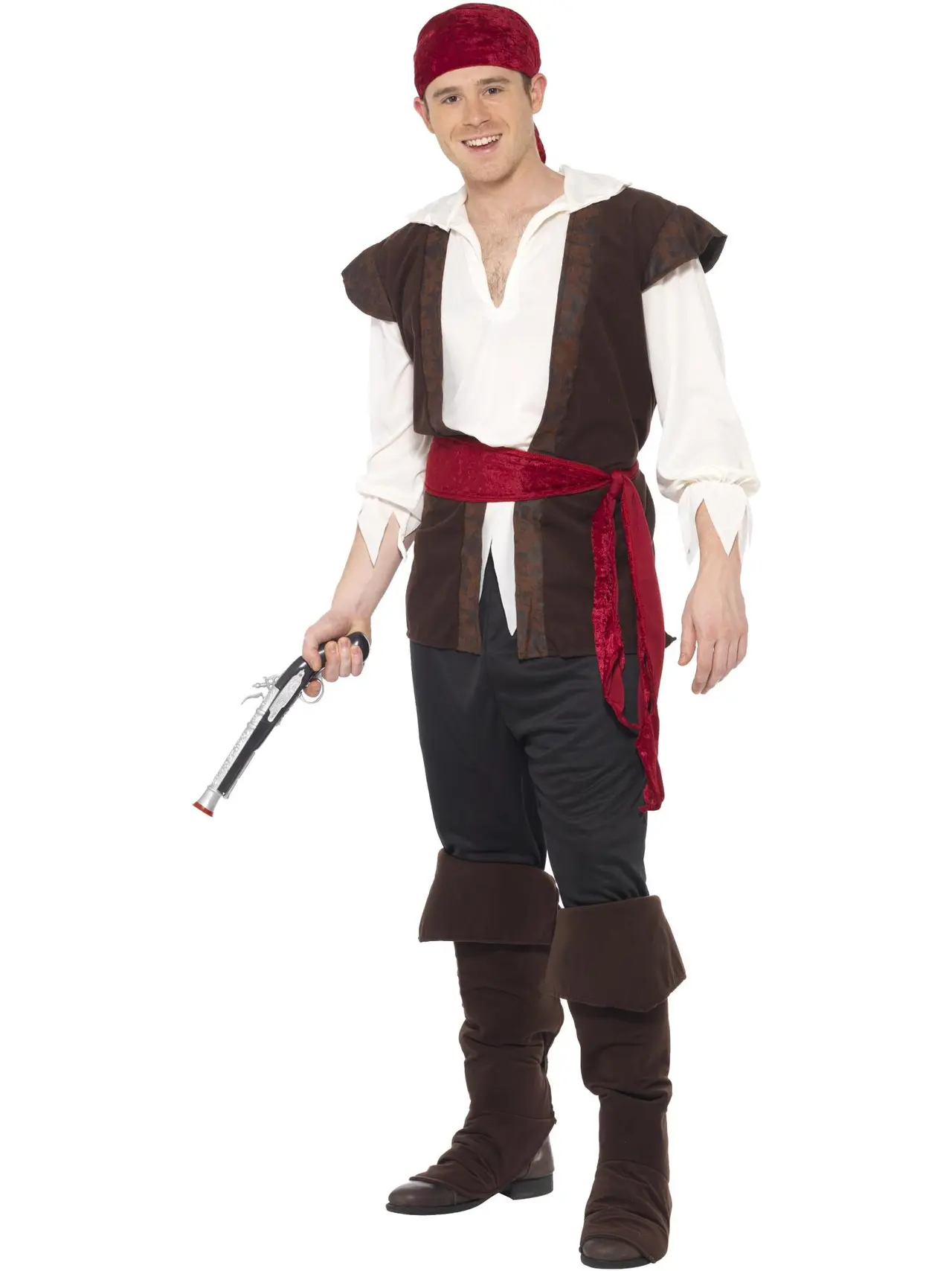 Brun pirat – kostume til herrer