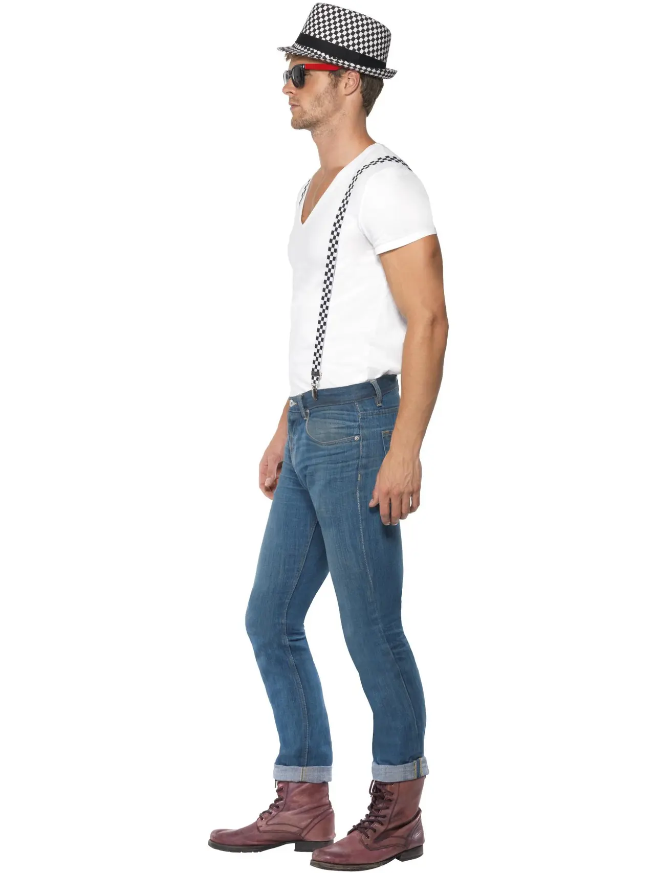 Ska Two Tone-sæt med hat og seler